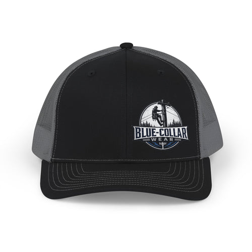 Blue-Collar Trucker Cap – Embroidered Workwear Snapback