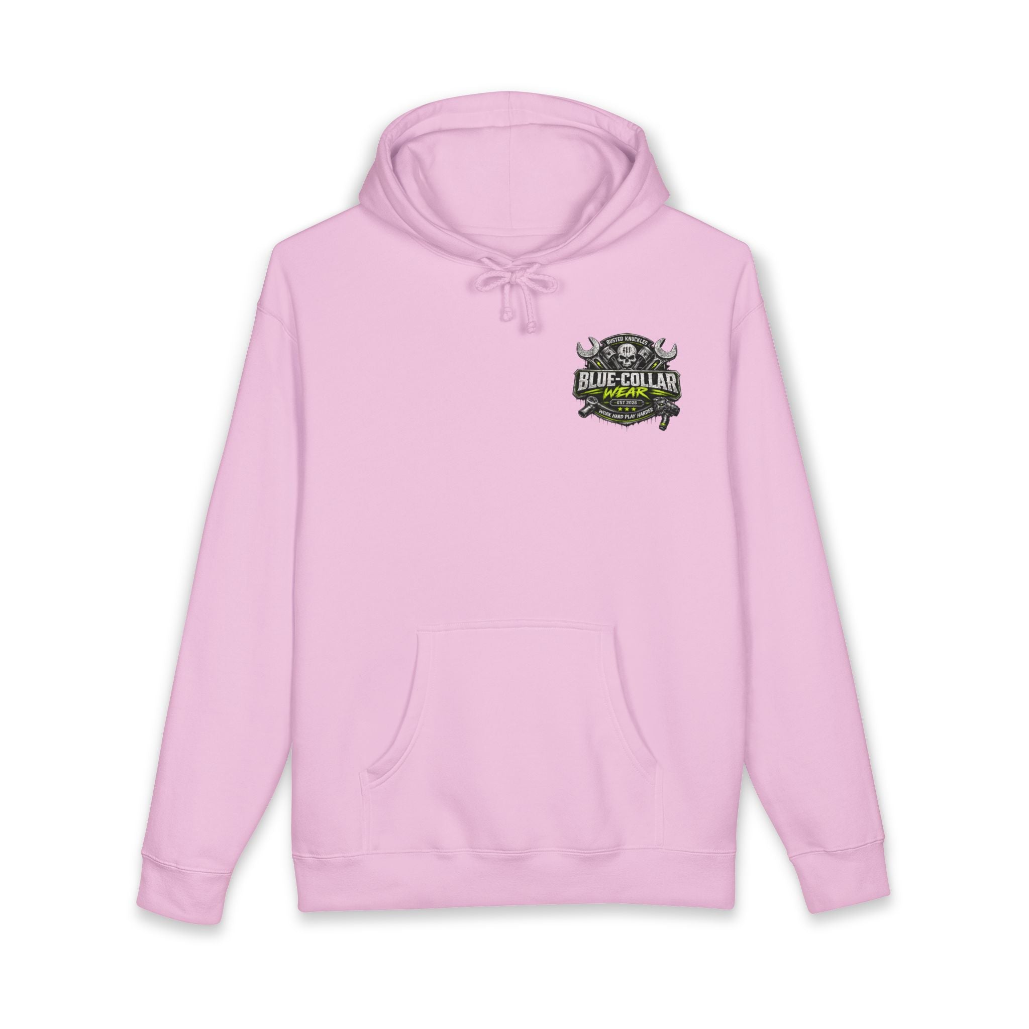 Blue-Collar Wear Hoodie Mechanic — "Blue-Collar Wear" Skull & Wrench Workwear Pullover