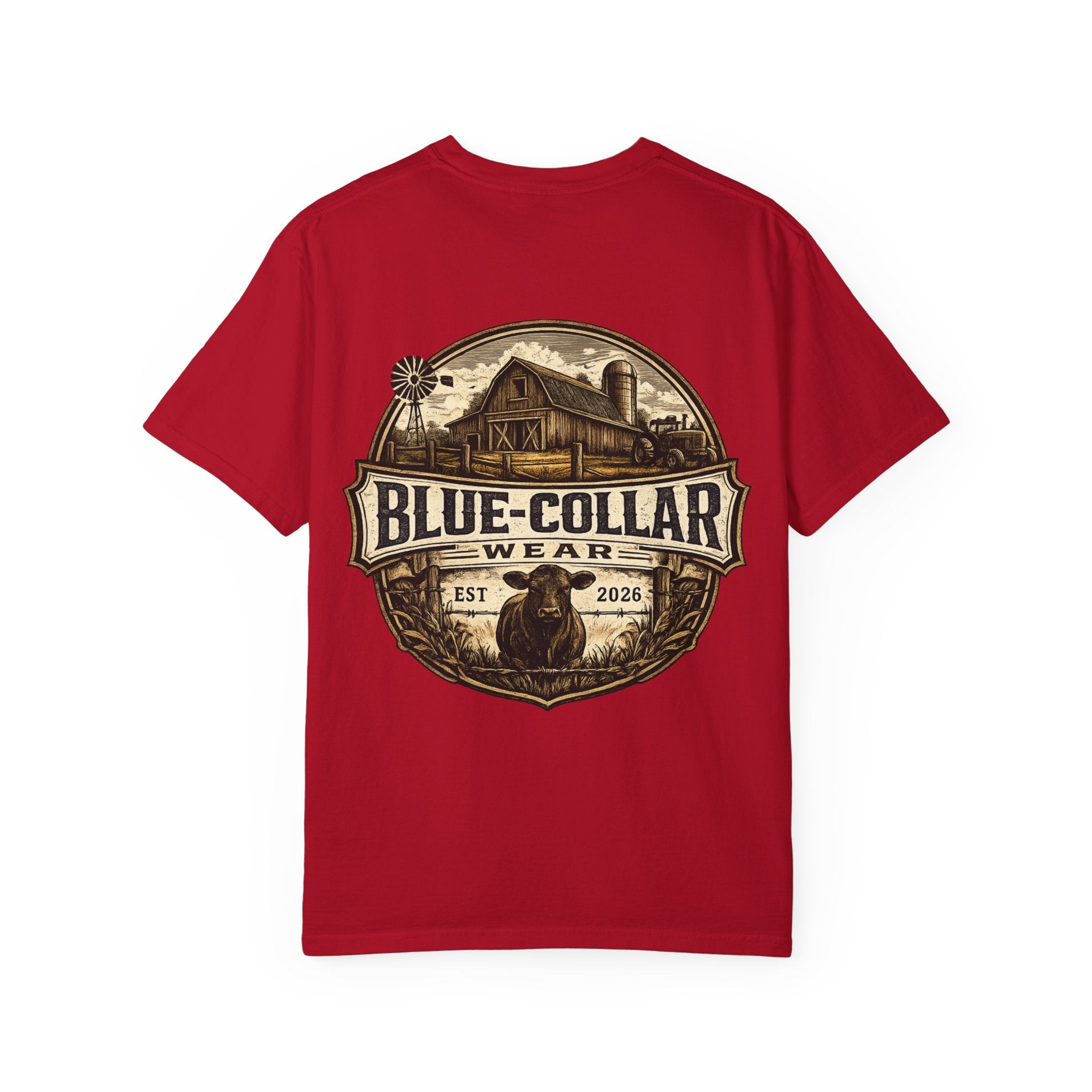 Blue-Collar Wear T-Shirt — RANCHER Workwear Tee (Est. 2026)