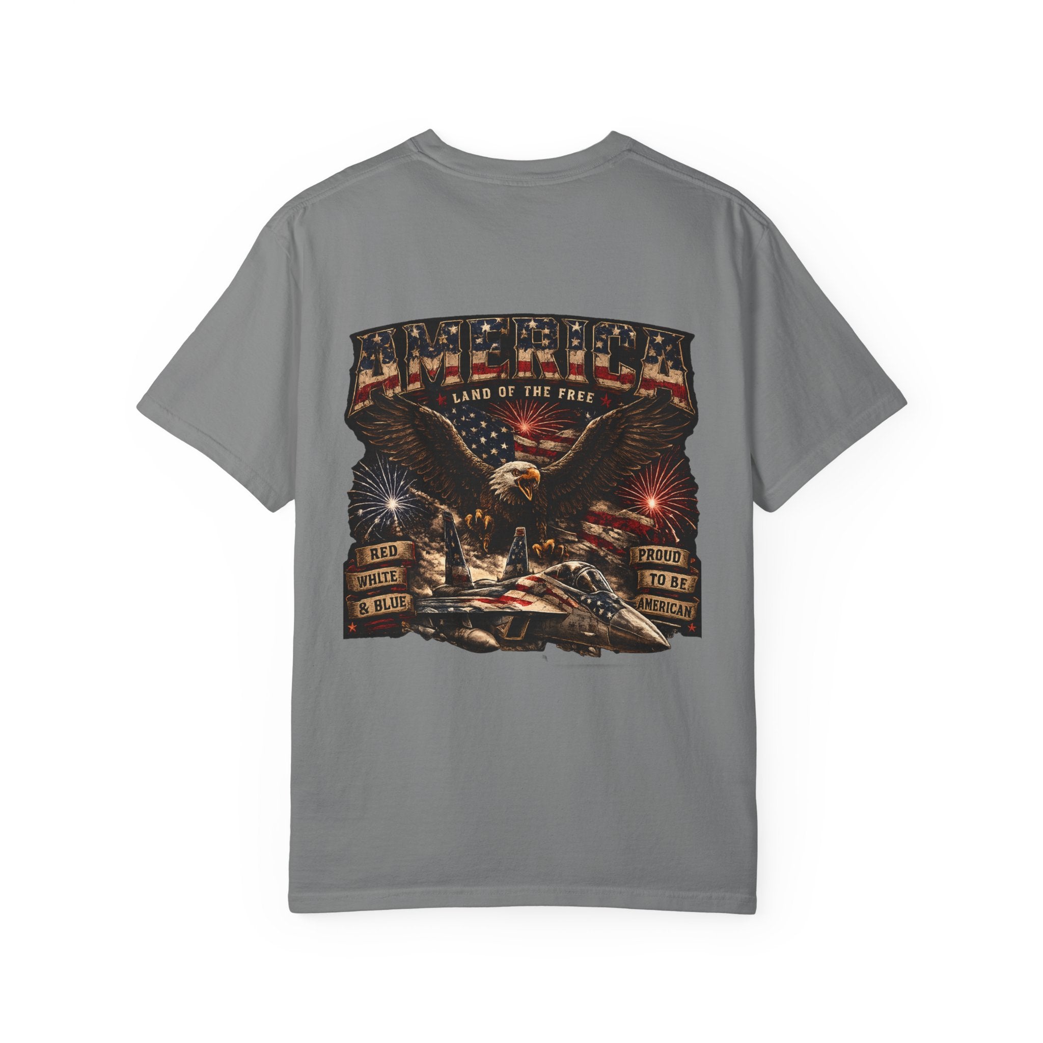 Patriotic 'America Land of the Free' T-Shirt — Eagle & Flag Graphic
