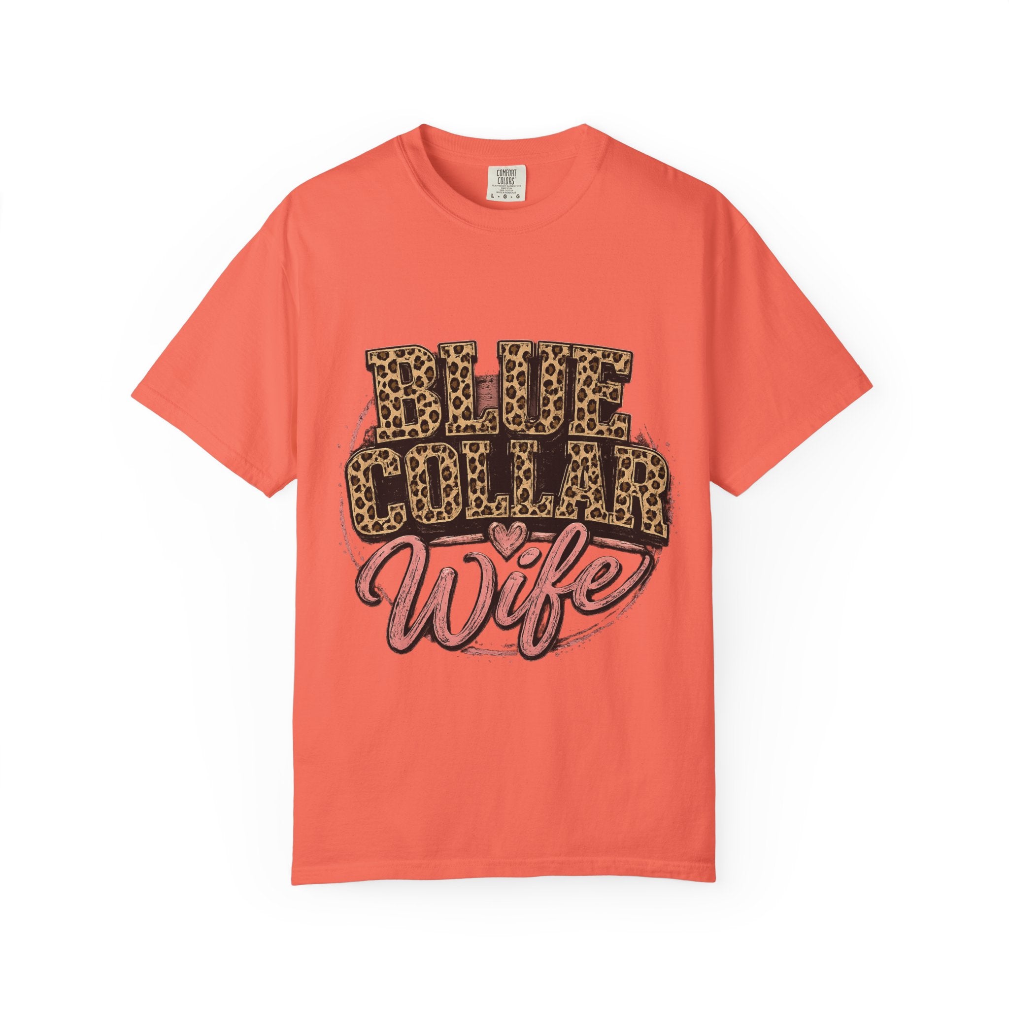 Blue Collar Wife T-Shirt — Leopard Print "Blue Collar Wife" Graphic Tee