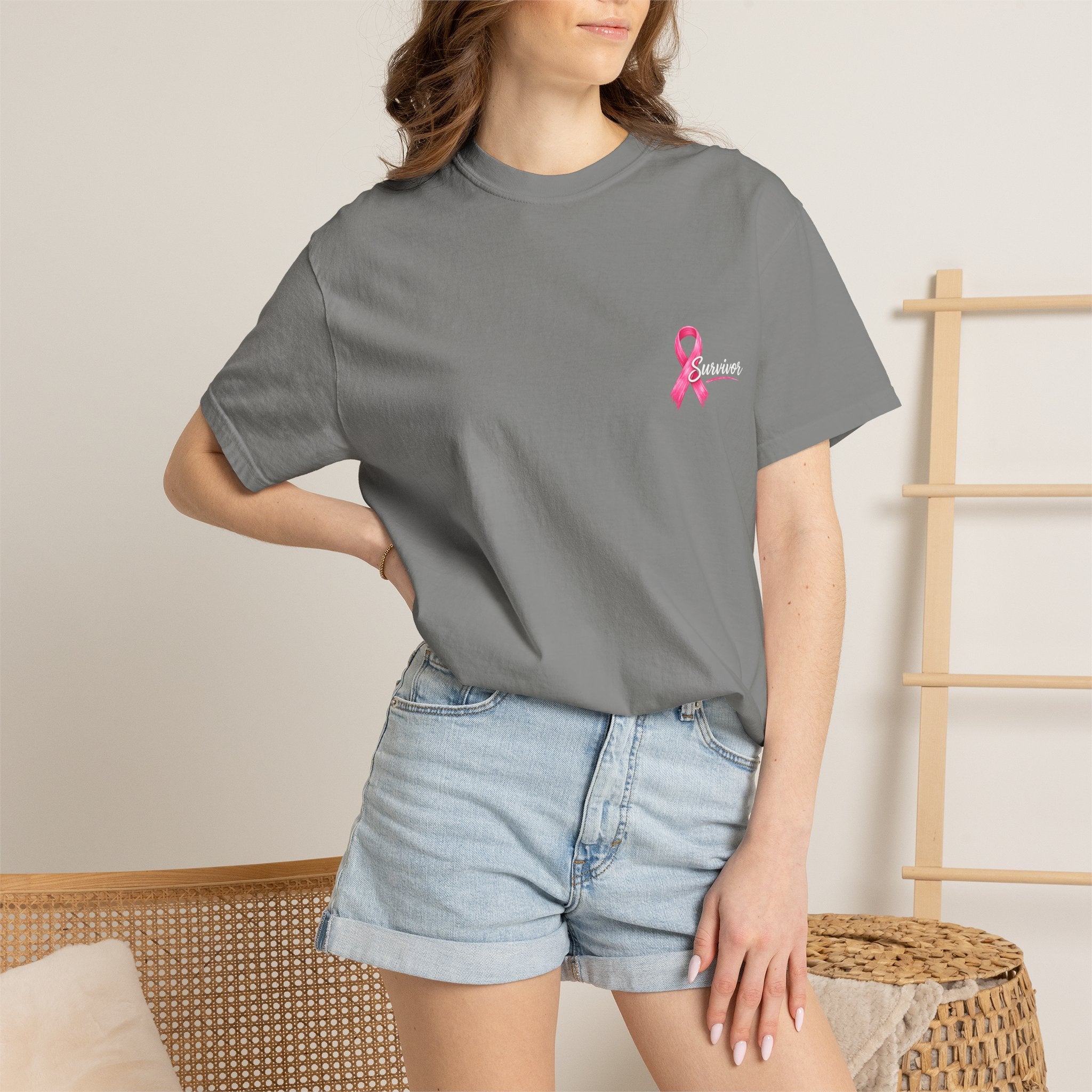 Breast Cancer Survivor T-Shirt — 'Survivor' Pink Ribbon Awareness Tee