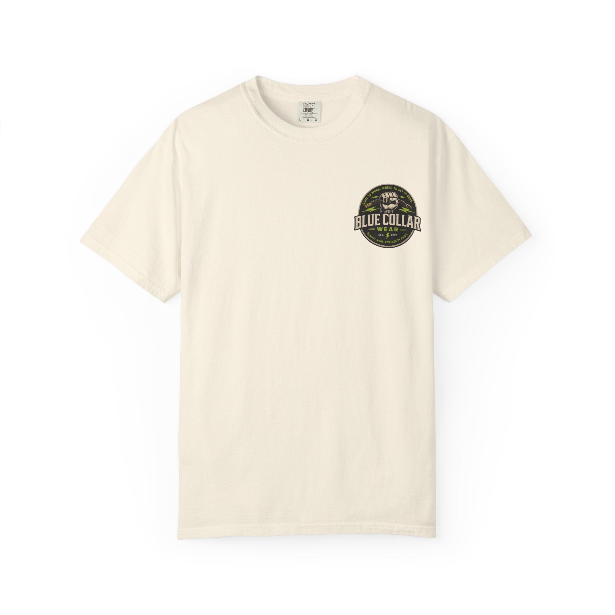 Blue Collar Wear T‑Shirt — Workwear Graphic Tee (“Blue Collar” Fist Logo)