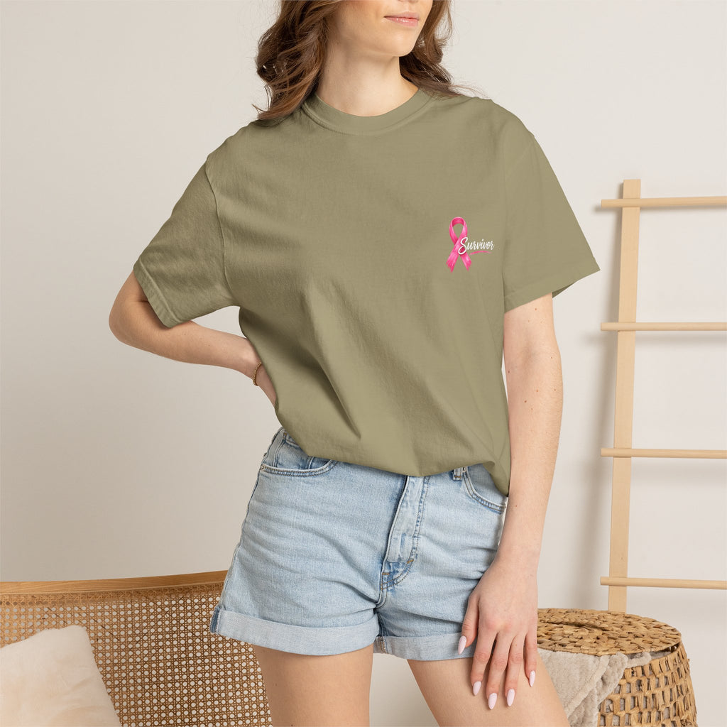 Breast Cancer Survivor T-Shirt — 'Survivor' Pink Ribbon Awareness Tee