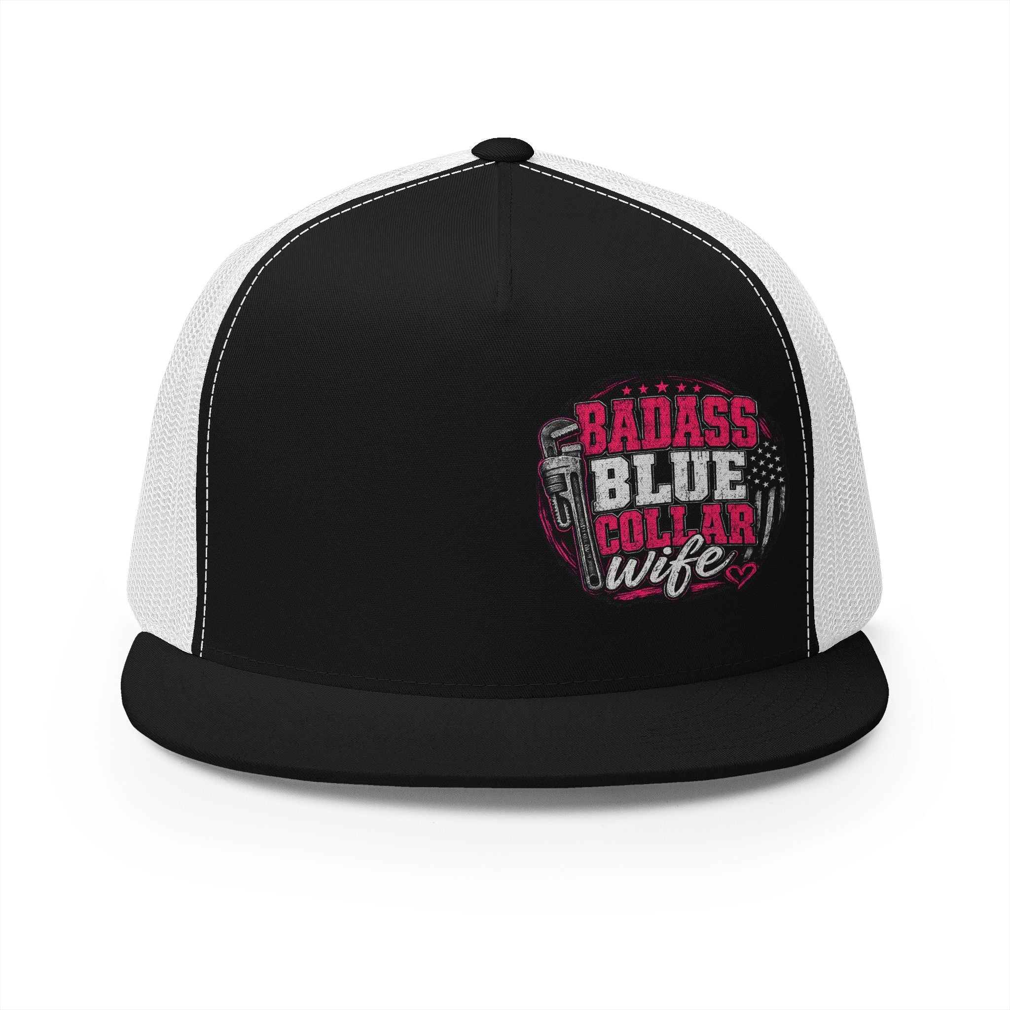 Badass Blue Collar Wife Trucker Cap