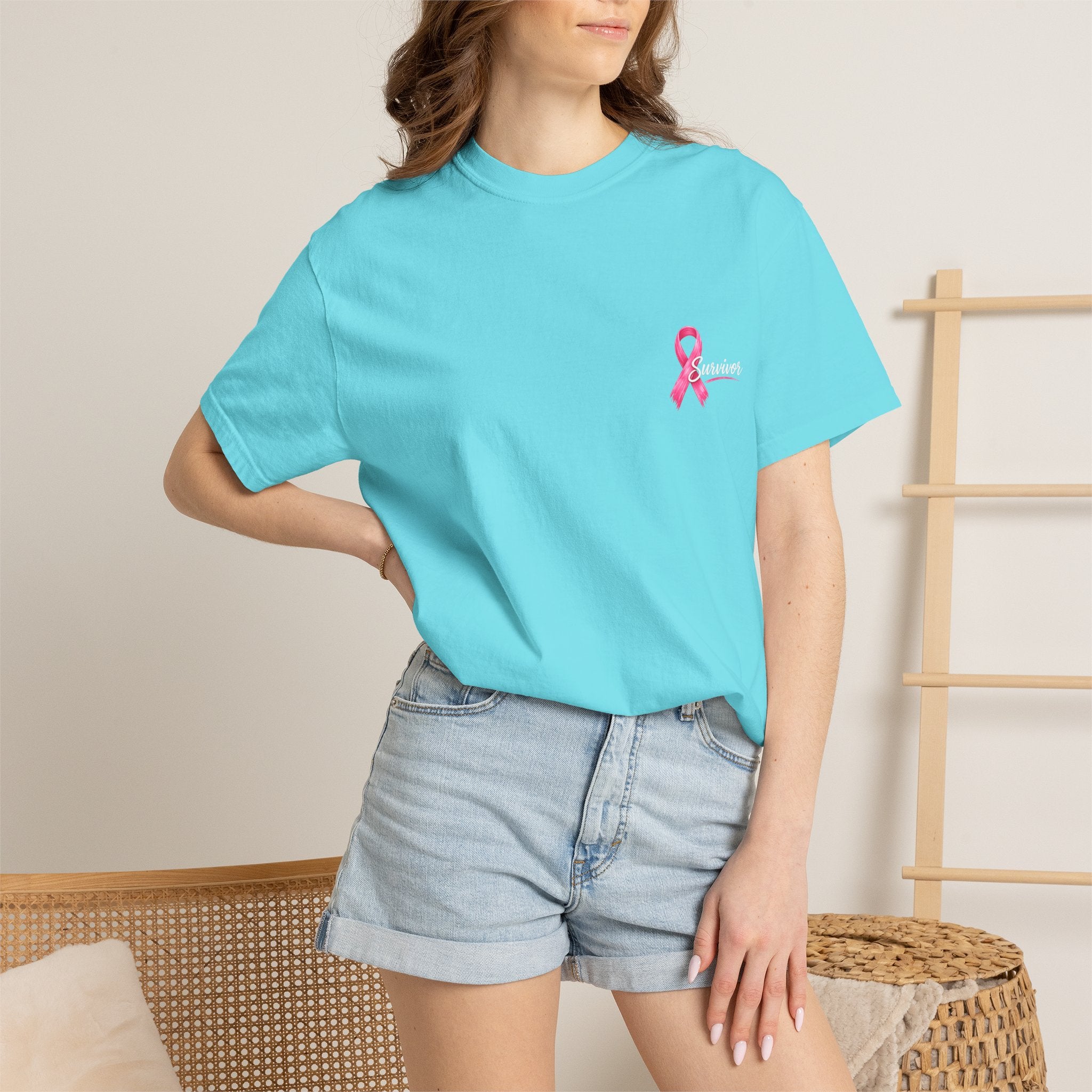 Breast Cancer Survivor T-Shirt — 'Survivor' Pink Ribbon Awareness Tee