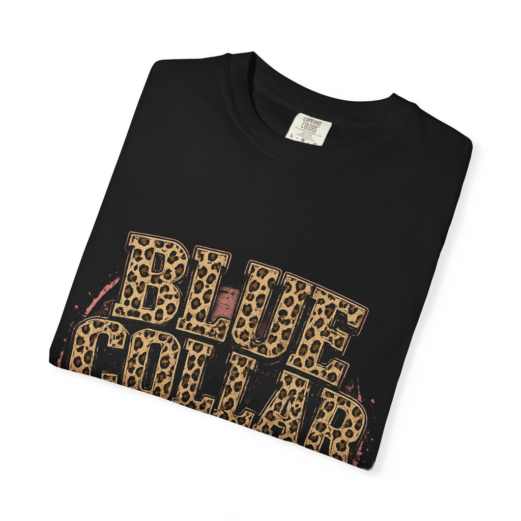 Blue Collar Wife T-Shirt — Leopard Print "Blue Collar Wife" Graphic Tee