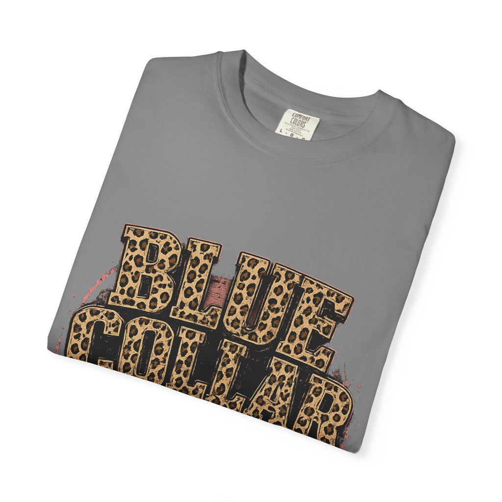 Blue Collar Wife T-Shirt — Leopard Print "Blue Collar Wife" Graphic Tee