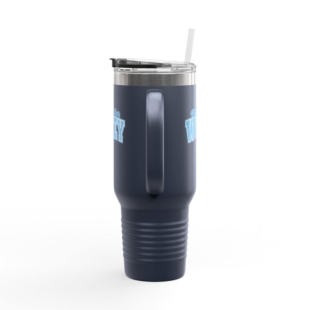 40oz Insulated Travel Mug — "Blue Collar Wifey" Rustic Workwife Coffee Tumbler
