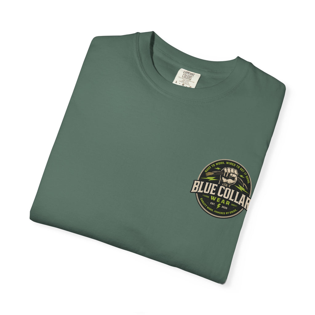 Blue Collar Wear T‑Shirt — Workwear Graphic Tee (“Blue Collar” Fist Logo)