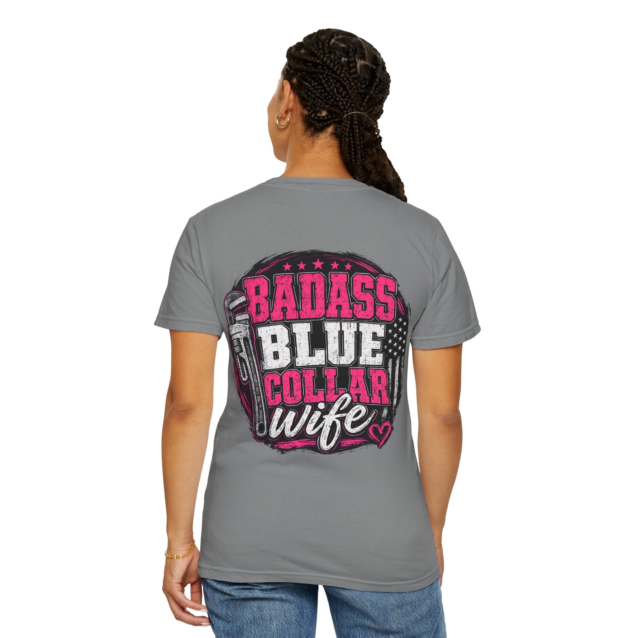 Blue Collar Wife T-Shirt — "Badass Blue Collar Wife" Graphic Tee