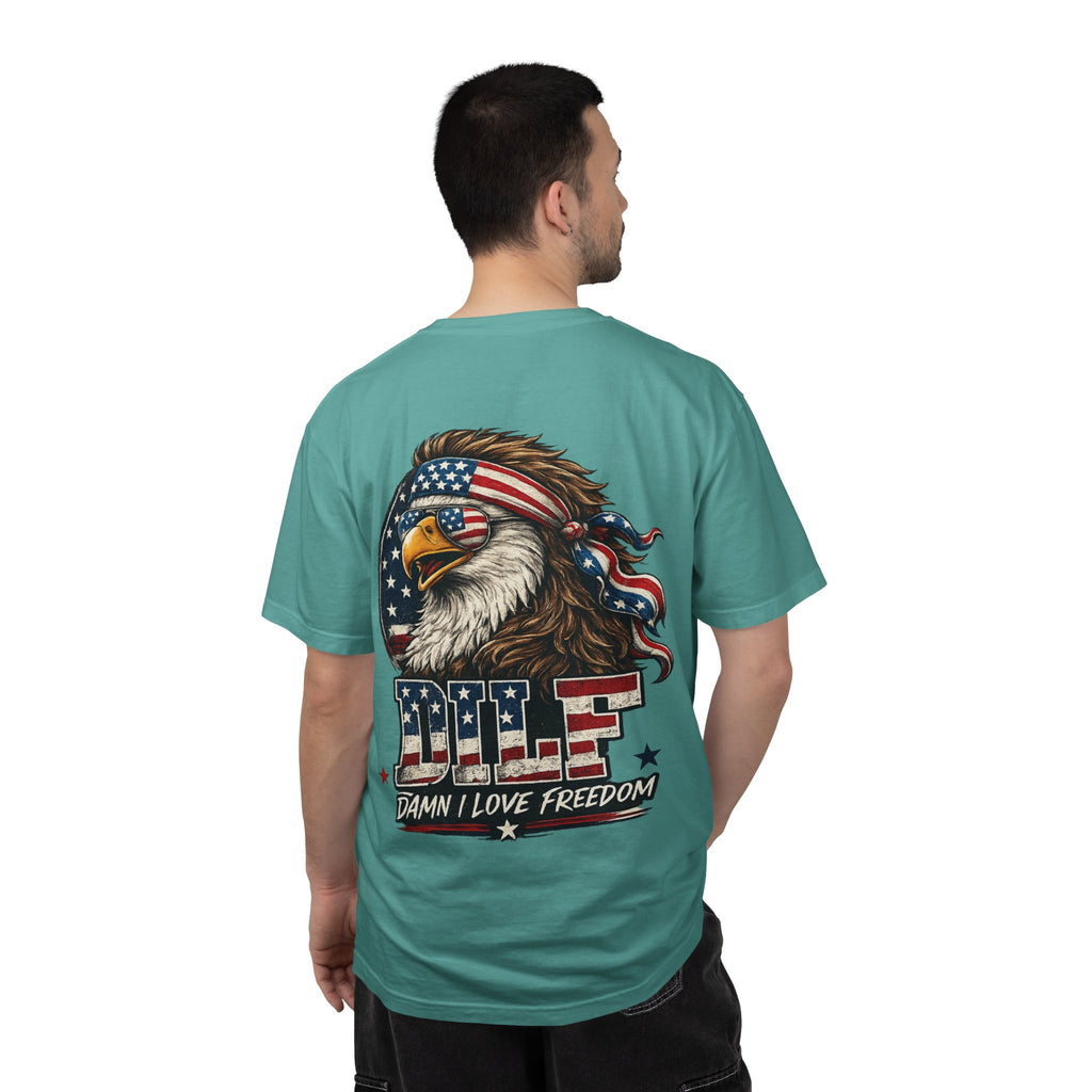 DILF Eagle T-Shirt — Patriotic "Damn I Love Freedom" Graphic Tee
