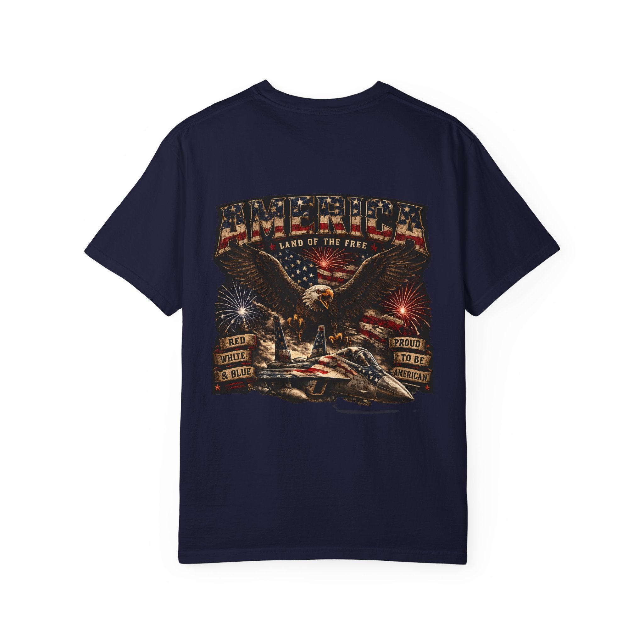 Patriotic 'America Land of the Free' T-Shirt — Eagle & Flag Graphic