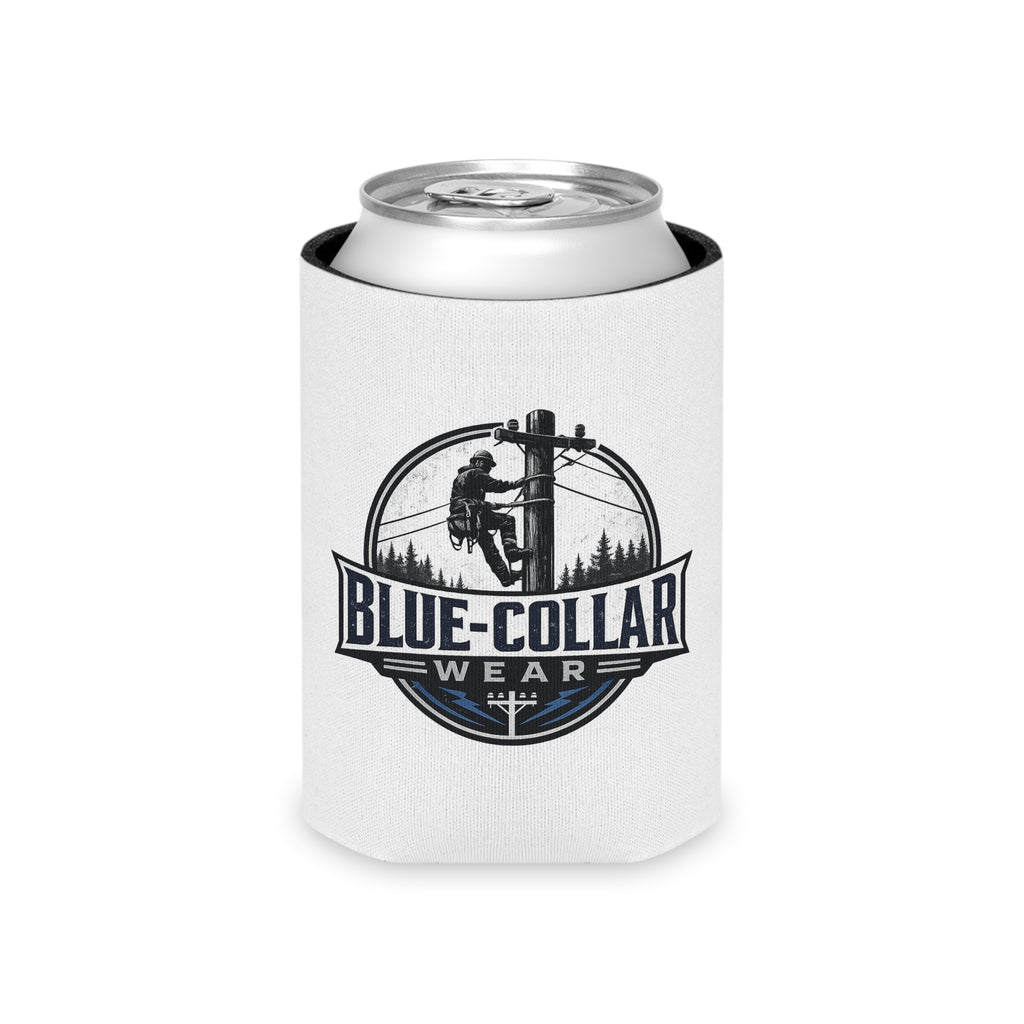 Blue-Collar Wear KOOZIE — Lineman Logo Beer Koozie