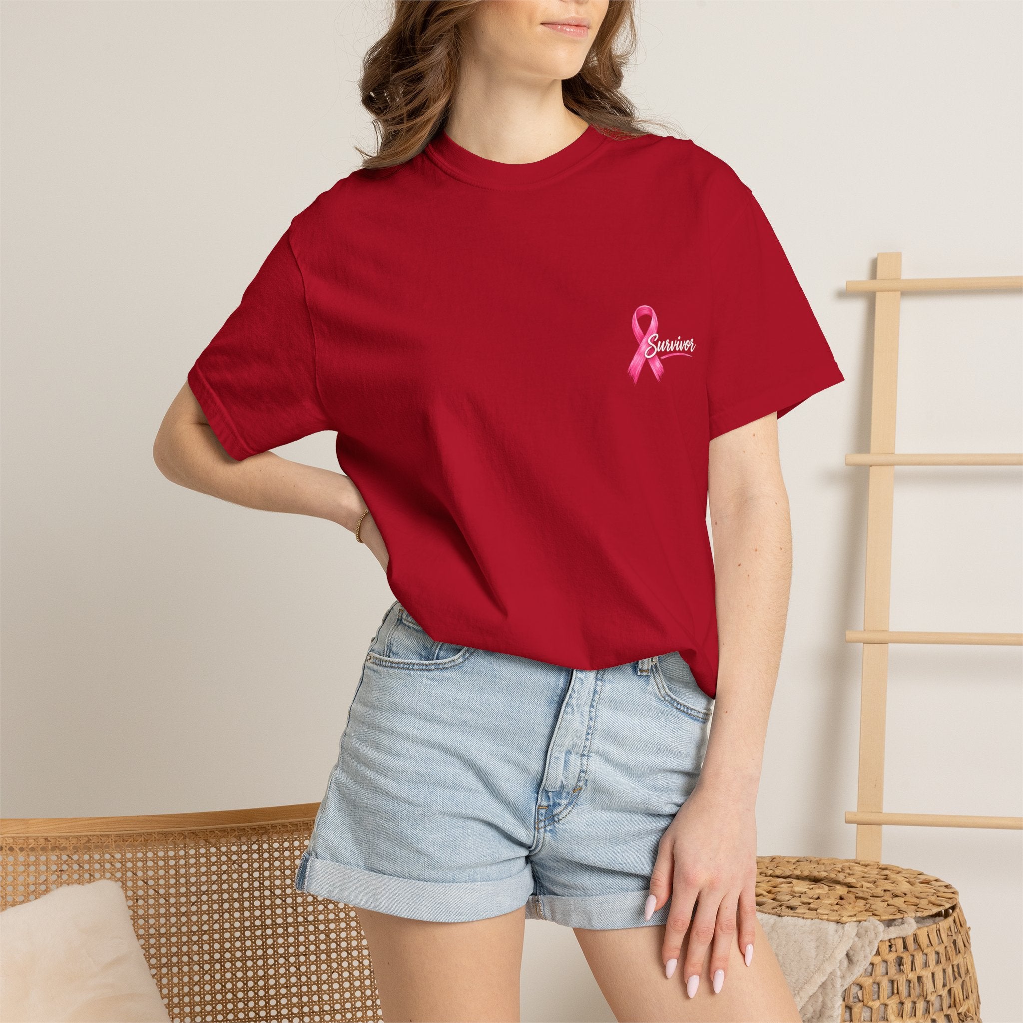 Breast Cancer Survivor T-Shirt — 'Survivor' Pink Ribbon Awareness Tee