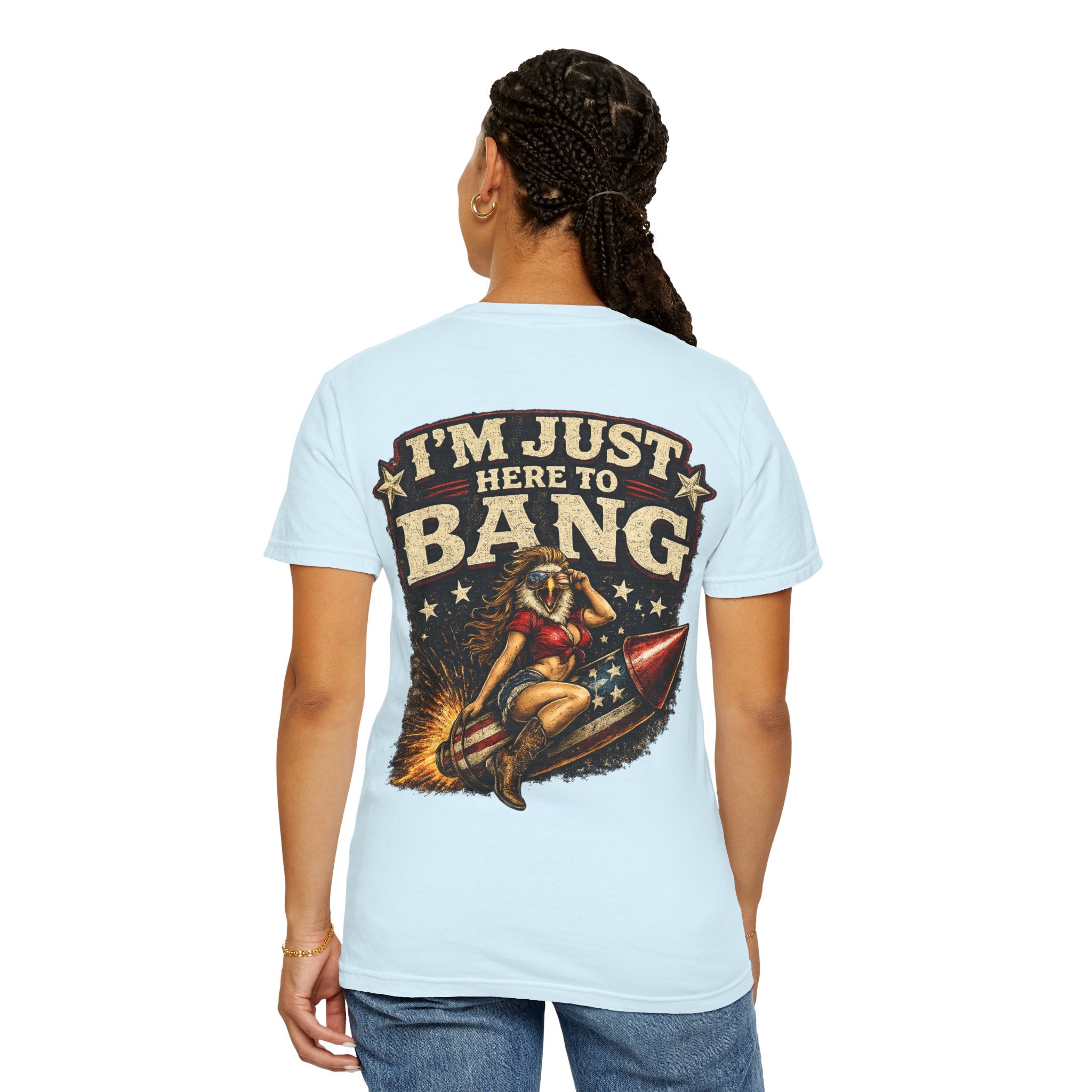 Vintage Pinup 'I'm Just Here to Bang' T‑Shirt