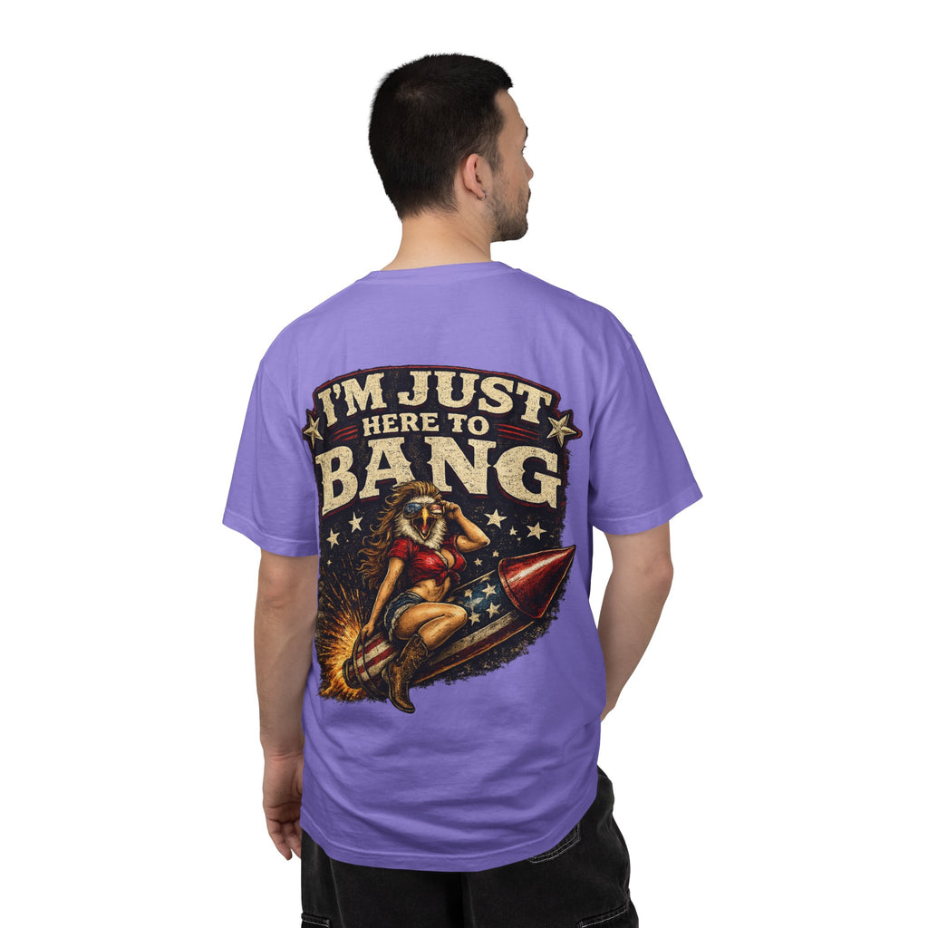Vintage Pinup 'I'm Just Here to Bang' T‑Shirt