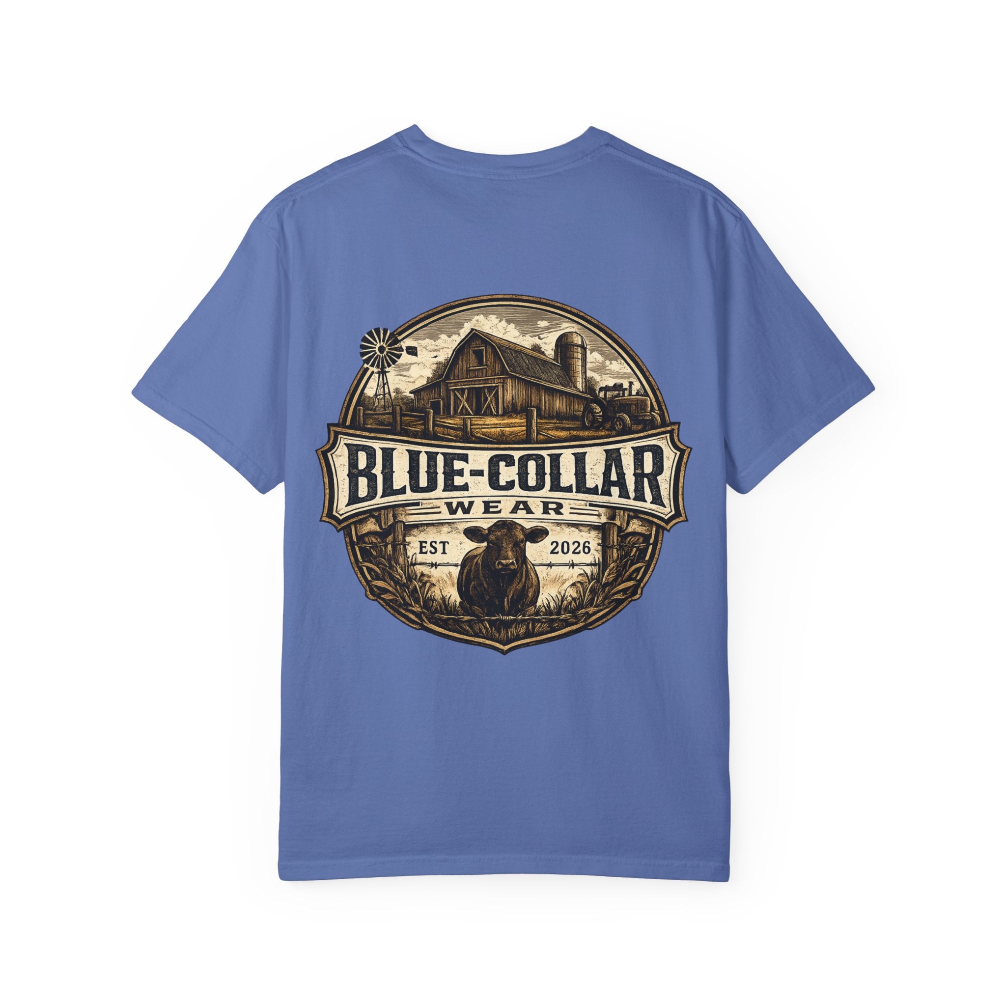 Blue-Collar Wear T-Shirt — RANCHER Workwear Tee (Est. 2026)