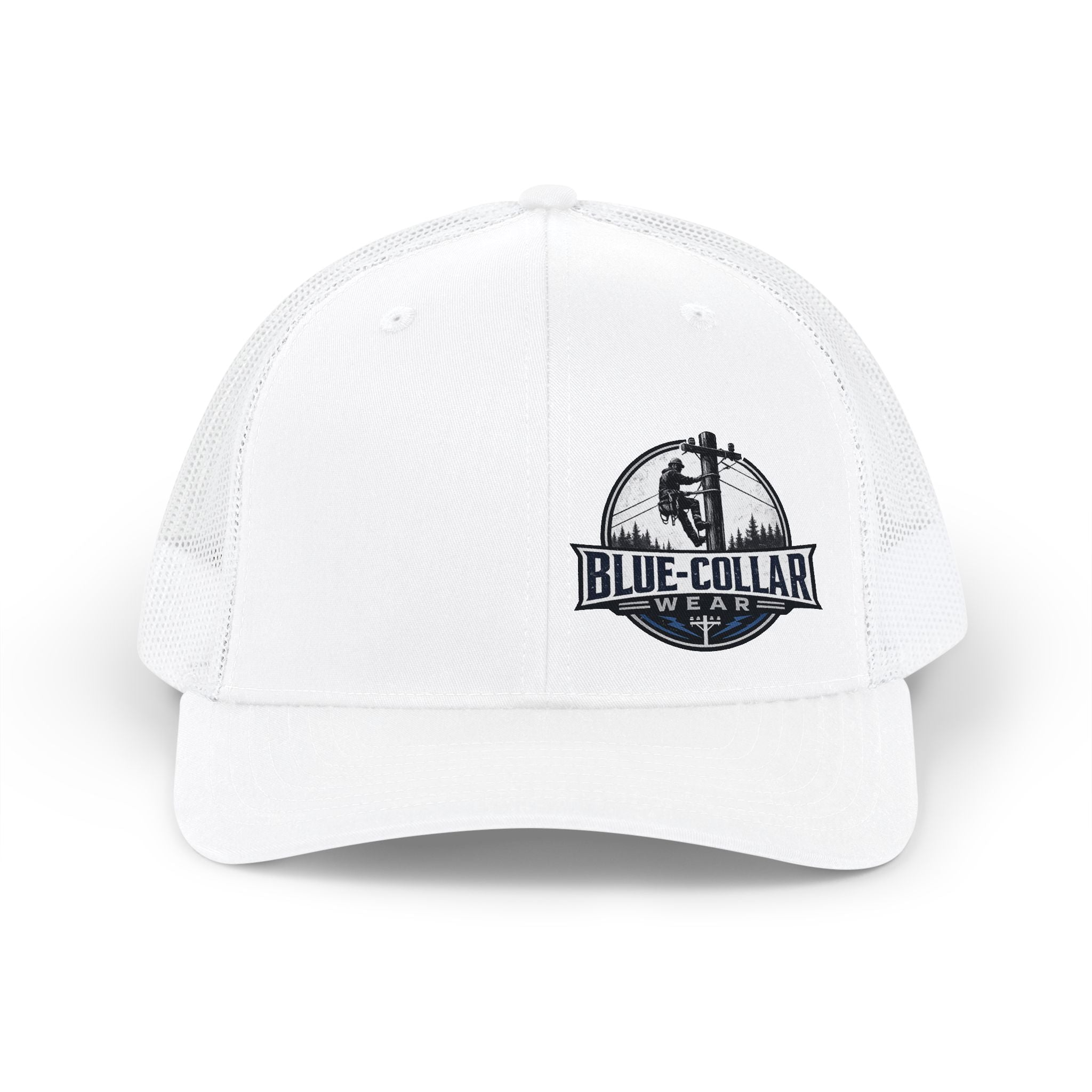 Blue-Collar Trucker Cap – Embroidered Workwear Snapback