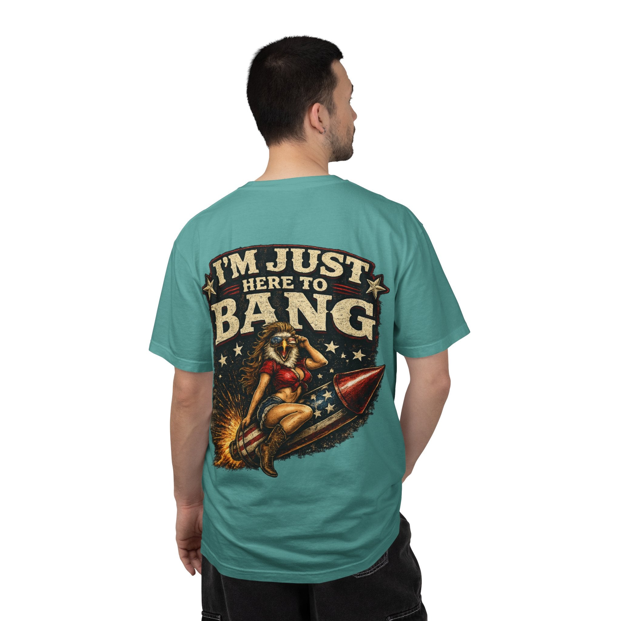 Vintage Pinup 'I'm Just Here to Bang' T‑Shirt