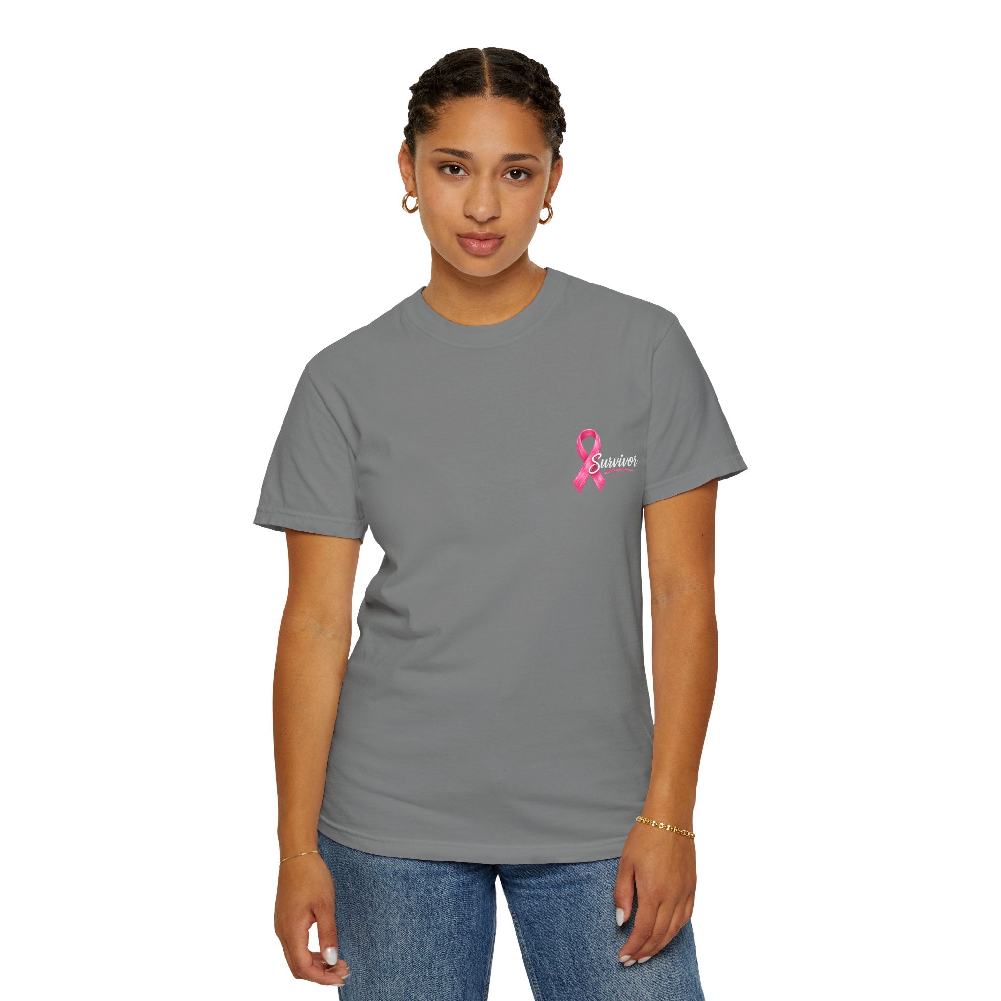 Breast Cancer Survivor T-Shirt — 'Survivor' Pink Ribbon Awareness Tee