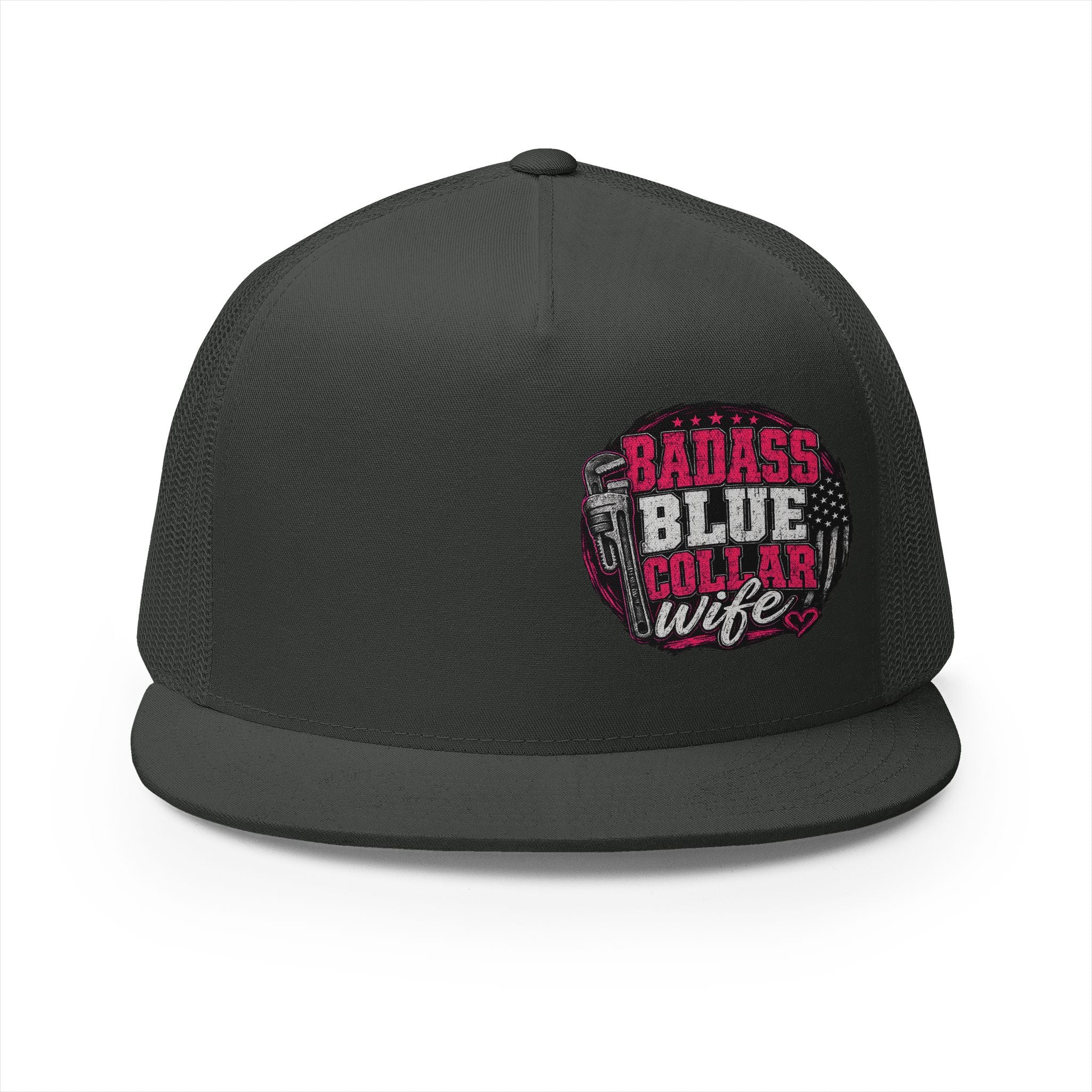 Badass Blue Collar Wife Trucker Cap