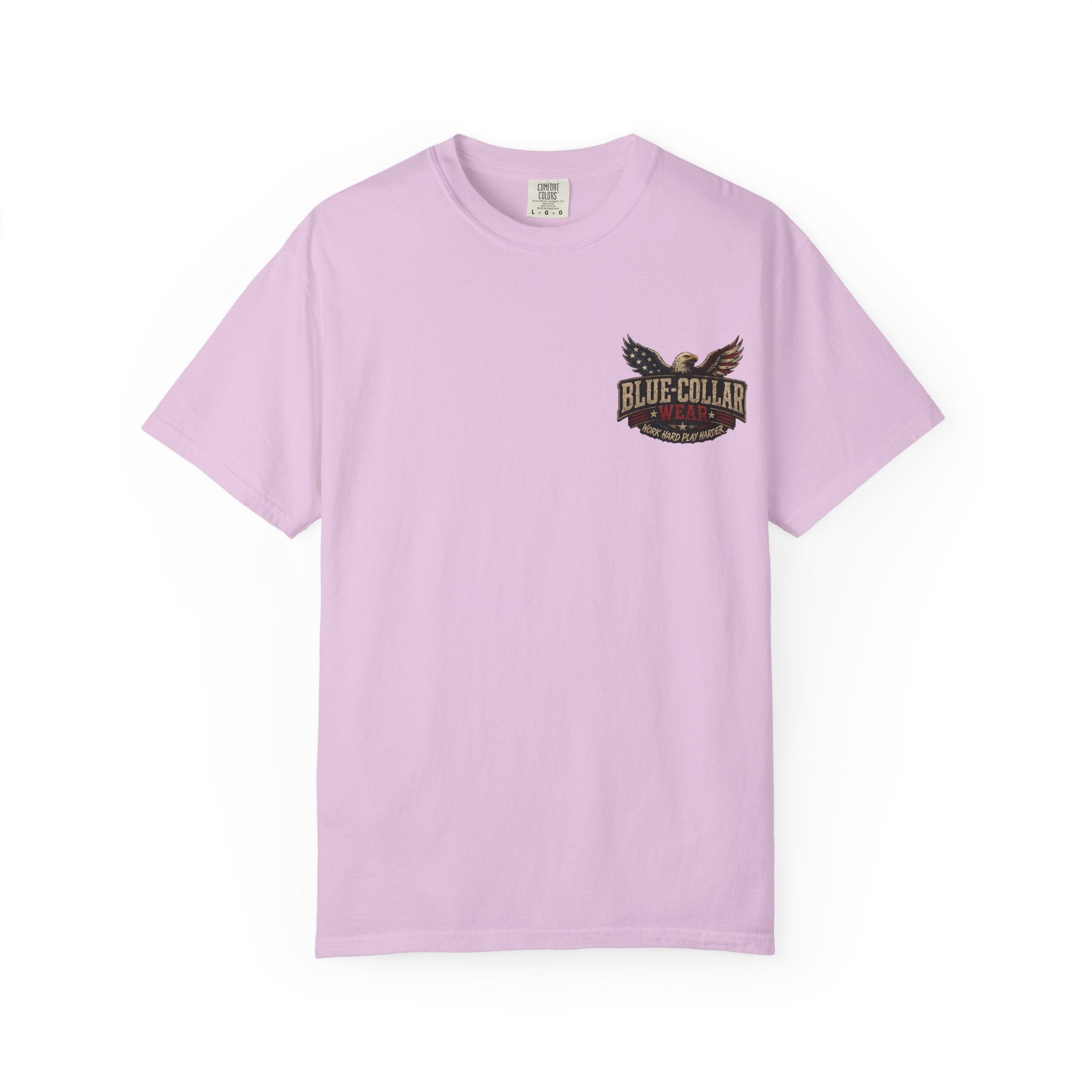 Merica Bigfoot Flag T-Shirt — 'Blue Collar' Patriotic Graphic Tee