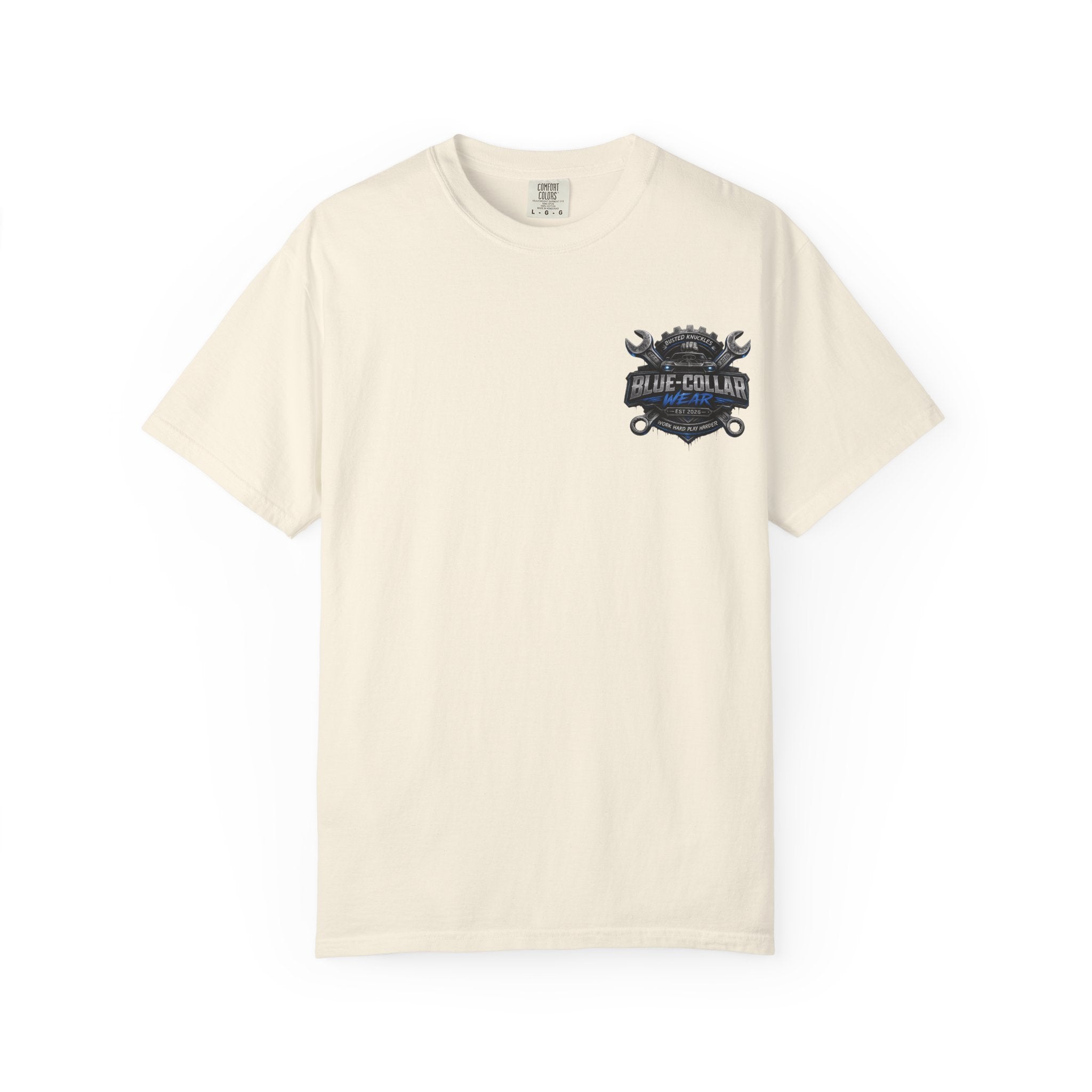 Blue-Collar Wear T-Shirt Mechanic — Busted Knuckles Mechanics Graphic Tee