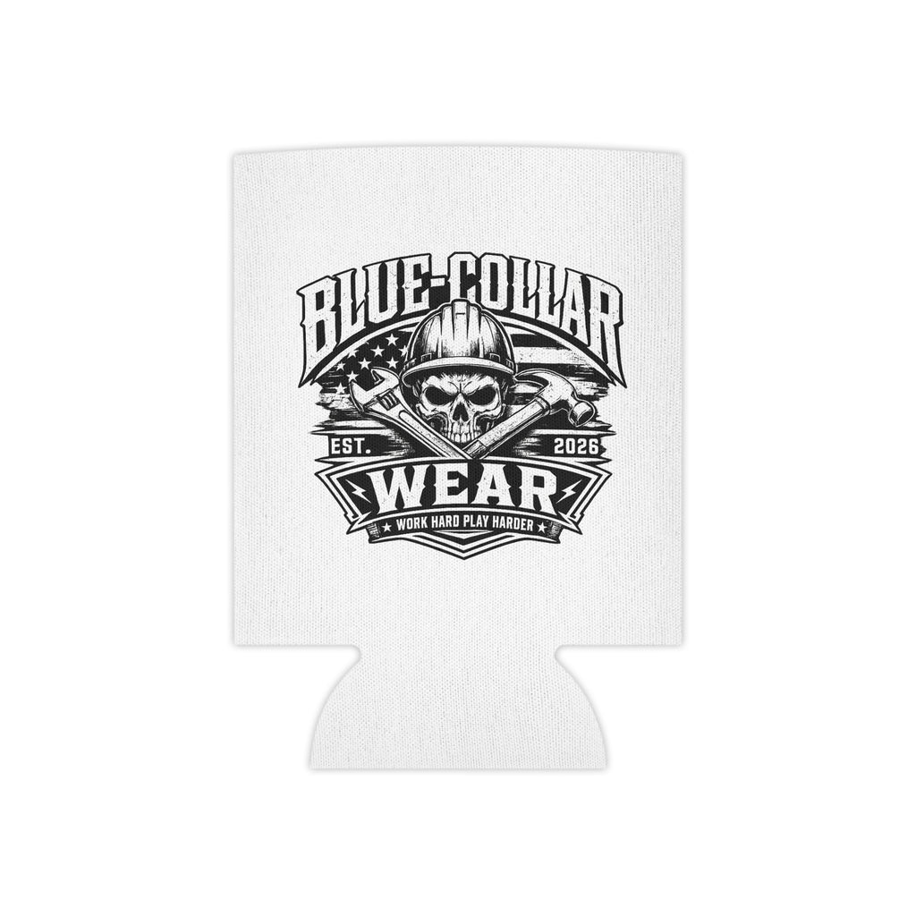 Blue Collar Wear KOOZIE – Skull Hard Hat Beverage Koozie (Work Hard Play Hard)