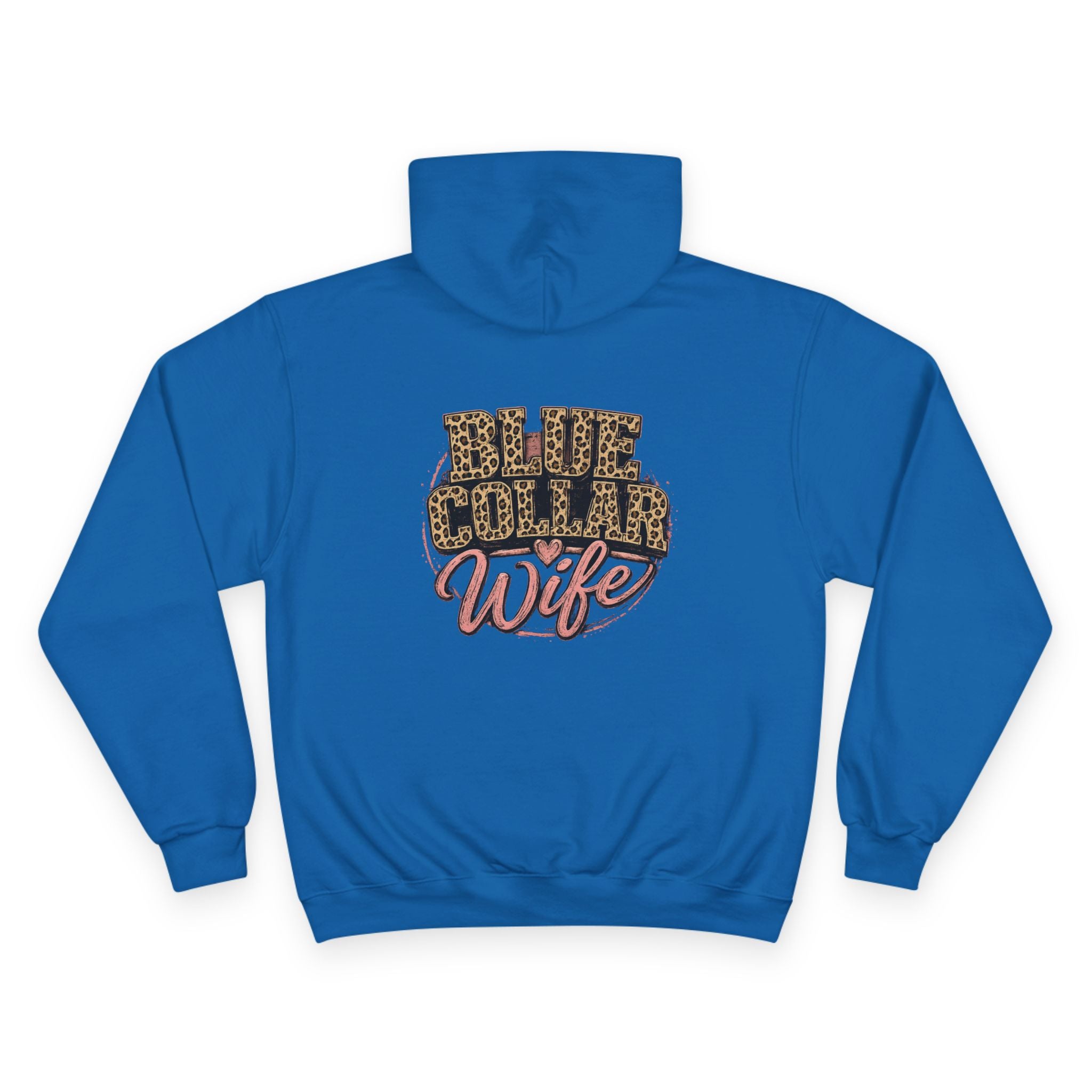 Blue Collar Wife Hoodie — Leopard Print Blue Collar Wife Graphic Hoodie