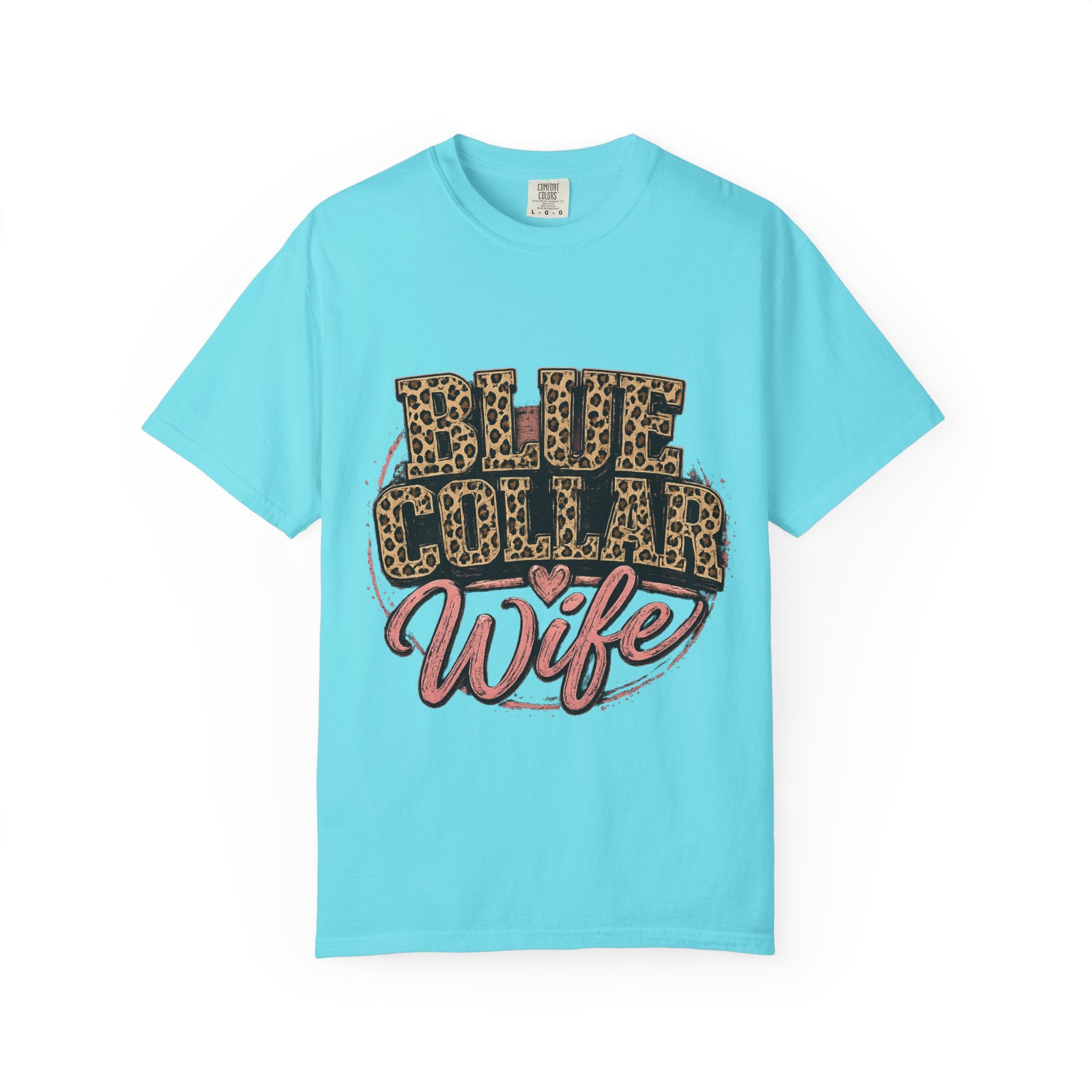 Blue Collar Wife T-Shirt — Leopard Print "Blue Collar Wife" Graphic Tee