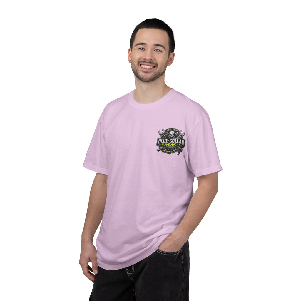 Blue-Collar Wear T-Shirt Mechanic – 'Work Hard Play Harder' Vintage Mechanics Tee