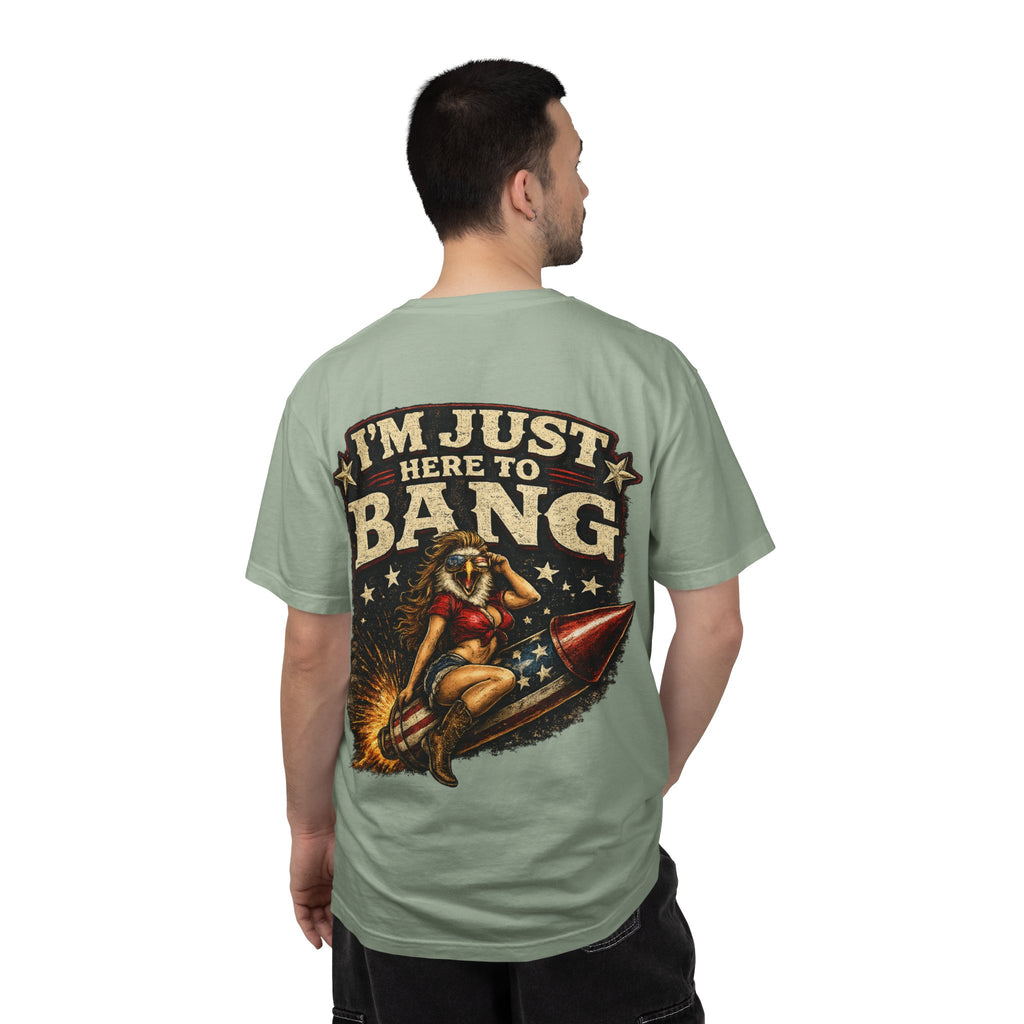 Vintage Pinup 'I'm Just Here to Bang' T‑Shirt