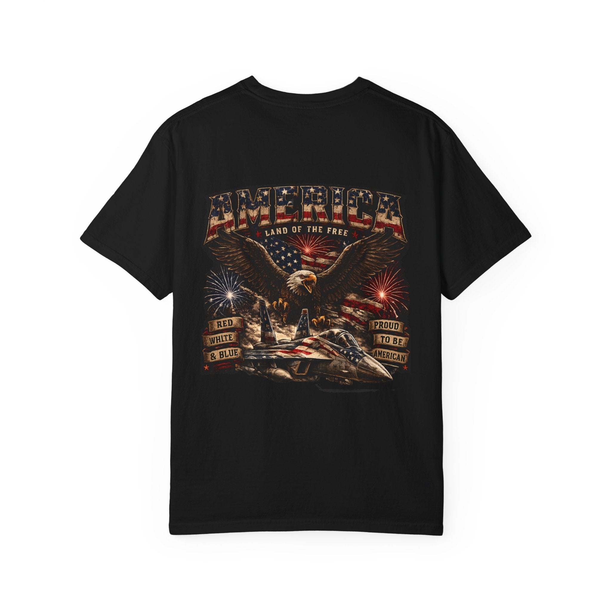 Patriotic 'America Land of the Free' T-Shirt — Eagle & Flag Graphic