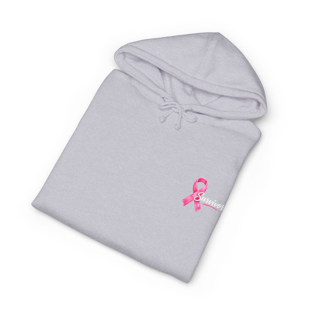 Breast Cancer Survivor Hoodie – 'Survivor, Not Just A Fighter' Pink Ribbon Pullover