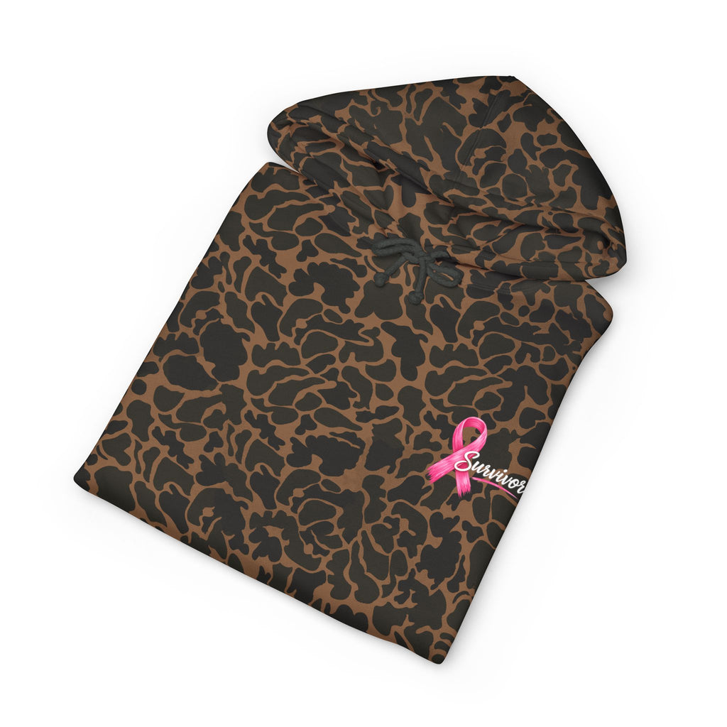 Breast Cancer Survivor Hoodie – 'Survivor, Not Just A Fighter' Pink Ribbon Pullover