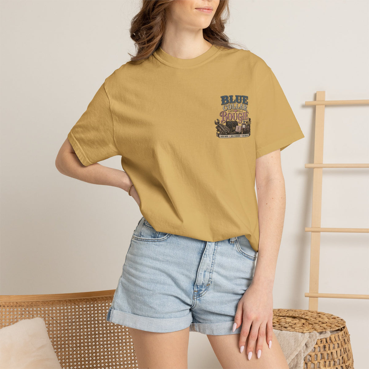 Blue Collar Bougie T-Shirt — Workwear Vintage Graphic Tee