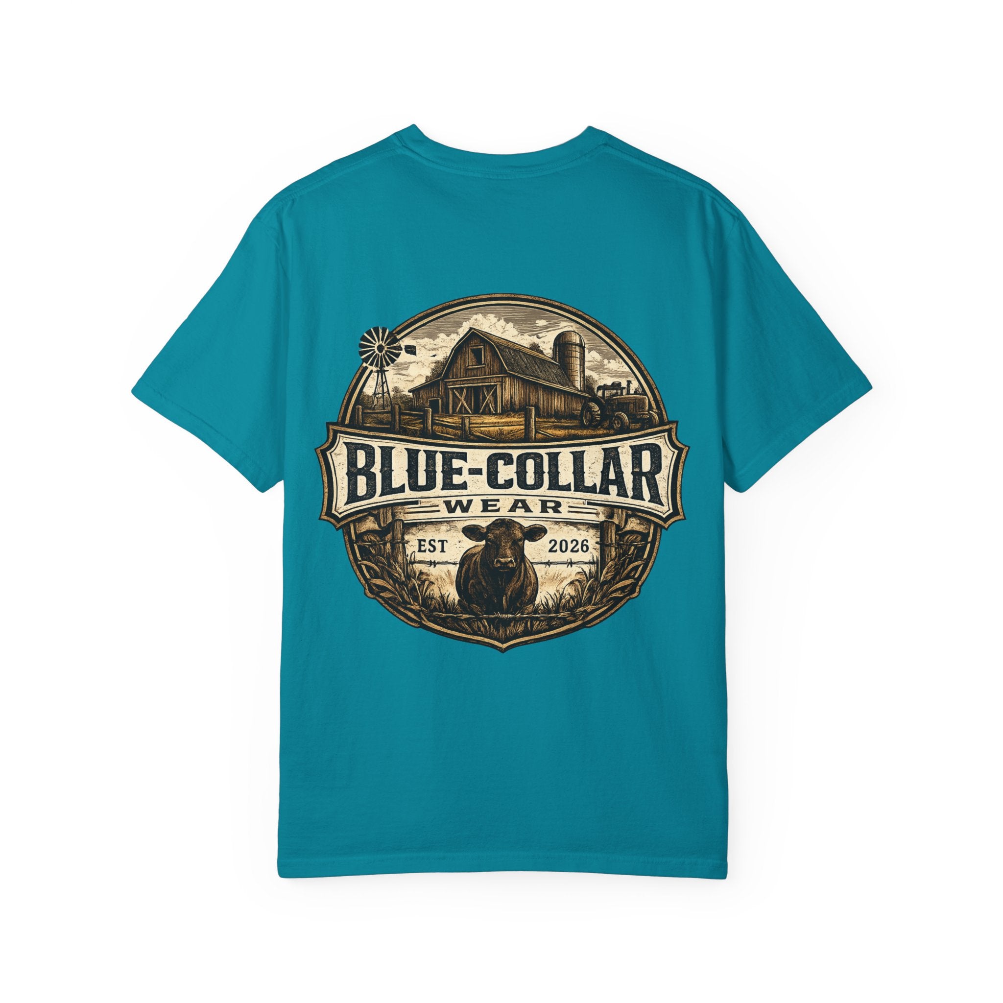 Blue-Collar Wear T-Shirt — RANCHER Workwear Tee (Est. 2026)