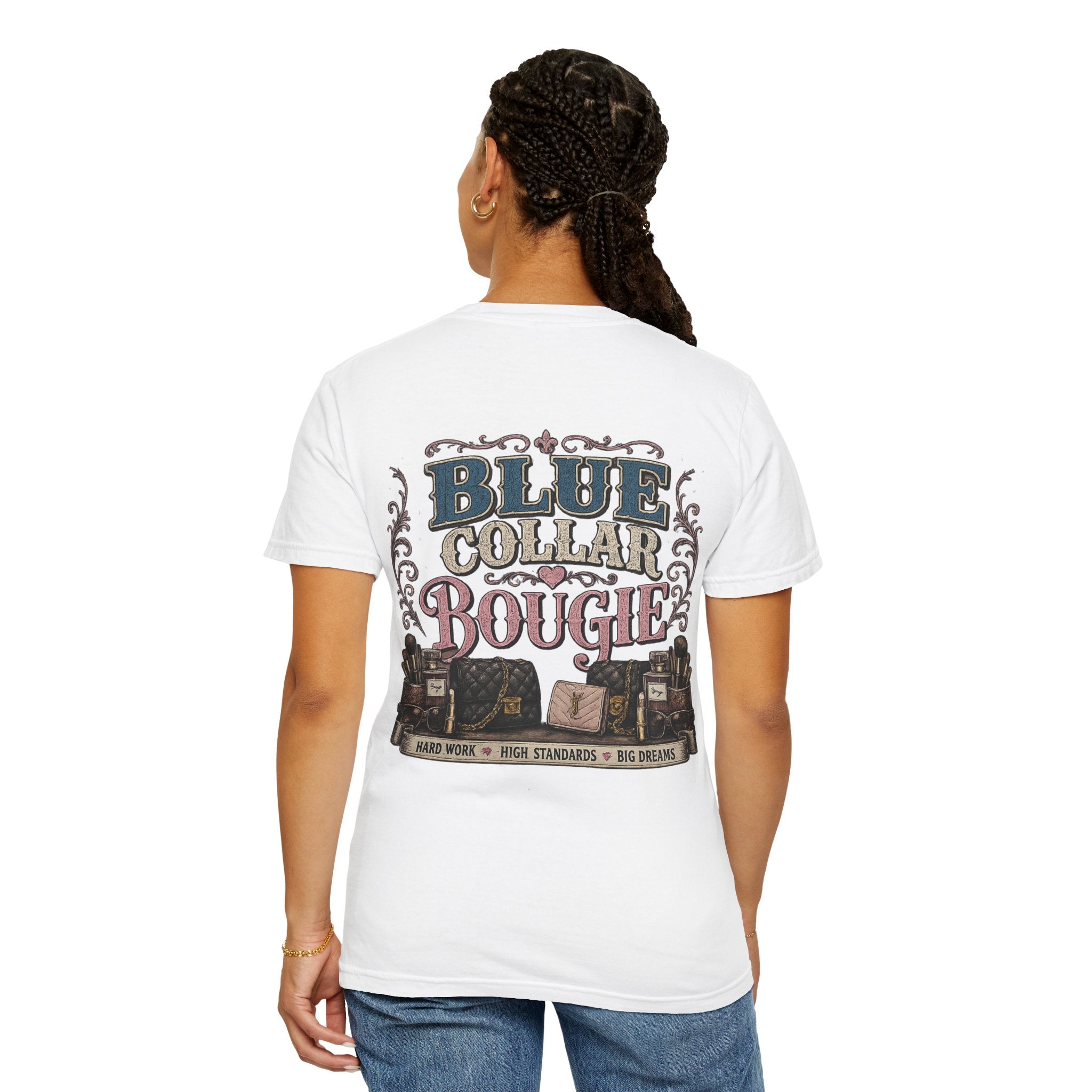 Blue Collar Bougie T-Shirt — Workwear Vintage Graphic Tee