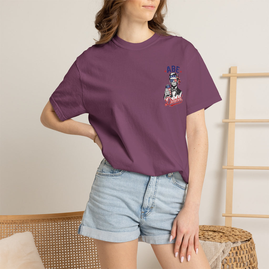 Abe Drinkin' T-Shirt — Patriotic Lincoln Fourth of July Tee