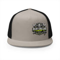 Blue Collar Wear Trucker Cap Mechanic — Workwear Skull Logo Mesh Snapback