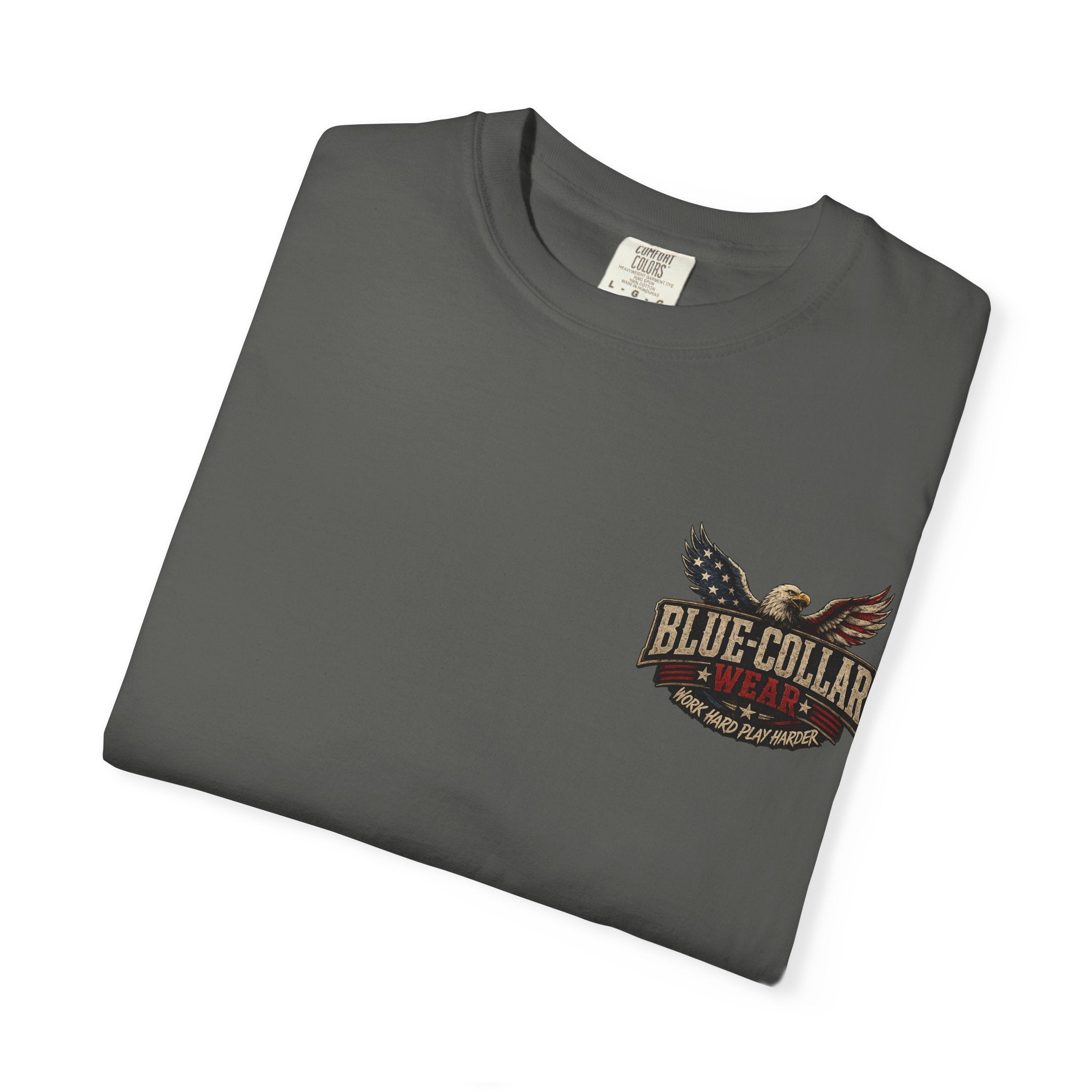 'Merica Motorcycle Eagle T-Shirt — Blue Collar 4th of July Graphic Tee