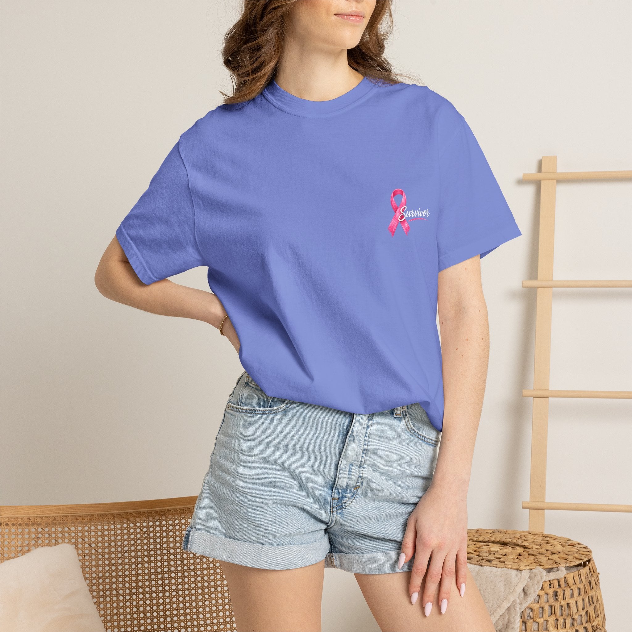Breast Cancer Survivor T-Shirt — 'Survivor' Pink Ribbon Awareness Tee