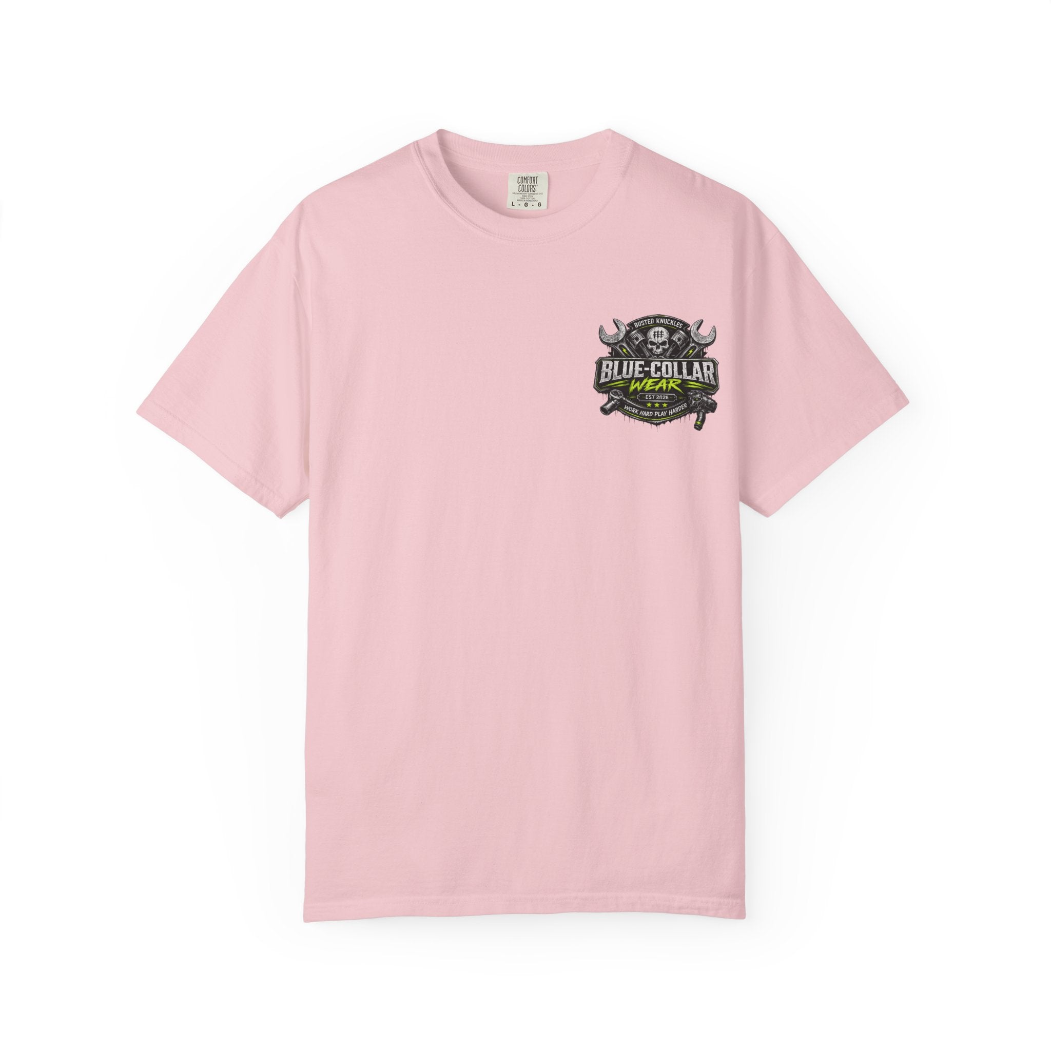 Blue-Collar Wear T-Shirt Mechanic – 'Work Hard Play Harder' Vintage Mechanics Tee