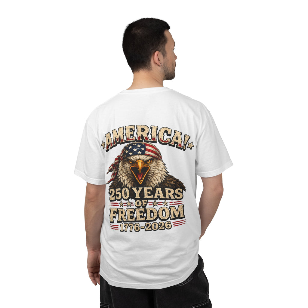 250 Years of Freedom Eagle T-Shirt — America 1776–2026 Patriotic Tee