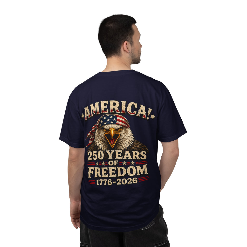 250 Years of Freedom Eagle T-Shirt — America 1776–2026 Patriotic Tee