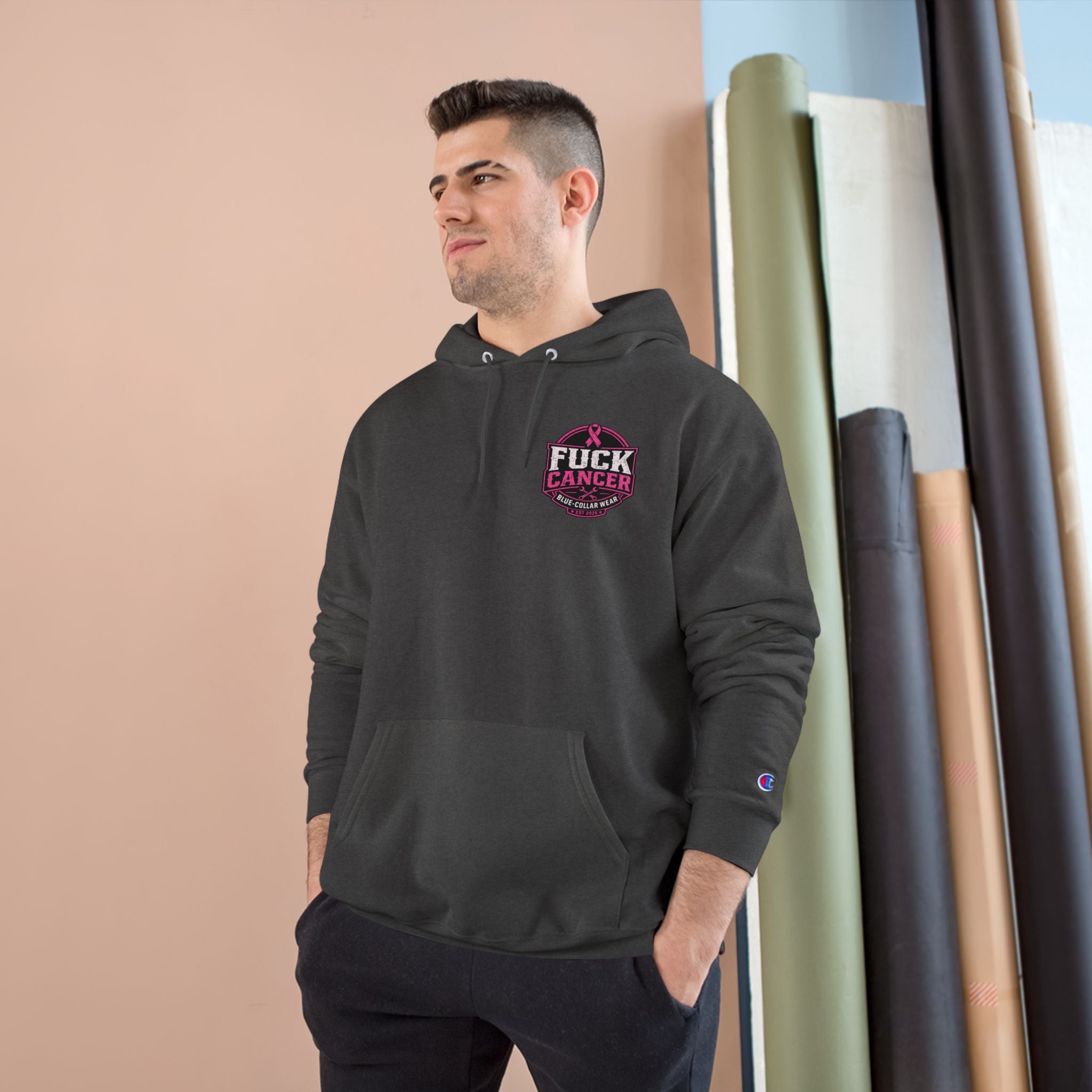 Fuck Cancer Hoodie — Pink Ribbon Awareness Champion Hoodie