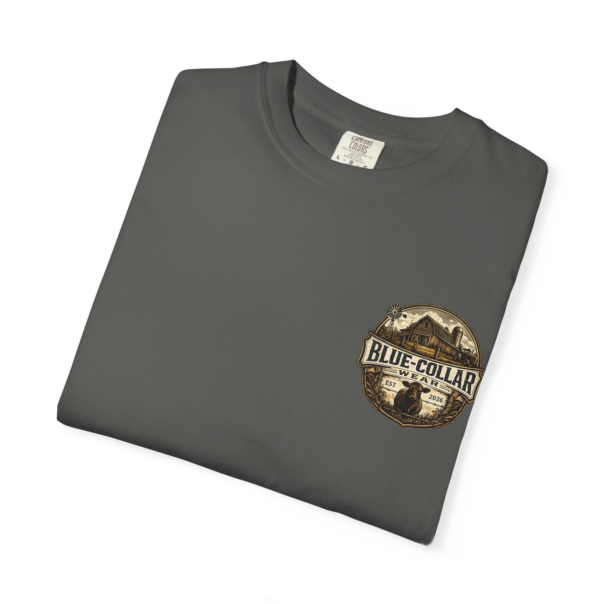 Blue-Collar Wear T-Shirt — RANCHER Workwear Tee (Est. 2026)