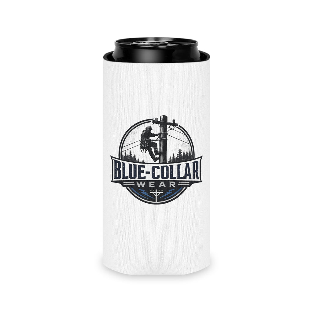 Blue-Collar Wear KOOZIE — Lineman Logo Beer Koozie