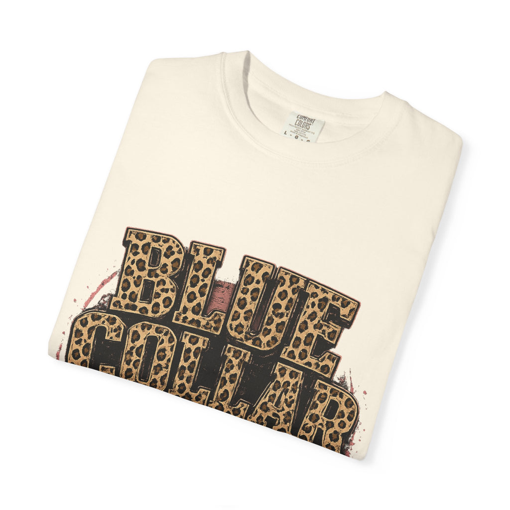 Blue Collar Wife T-Shirt — Leopard Print "Blue Collar Wife" Graphic Tee